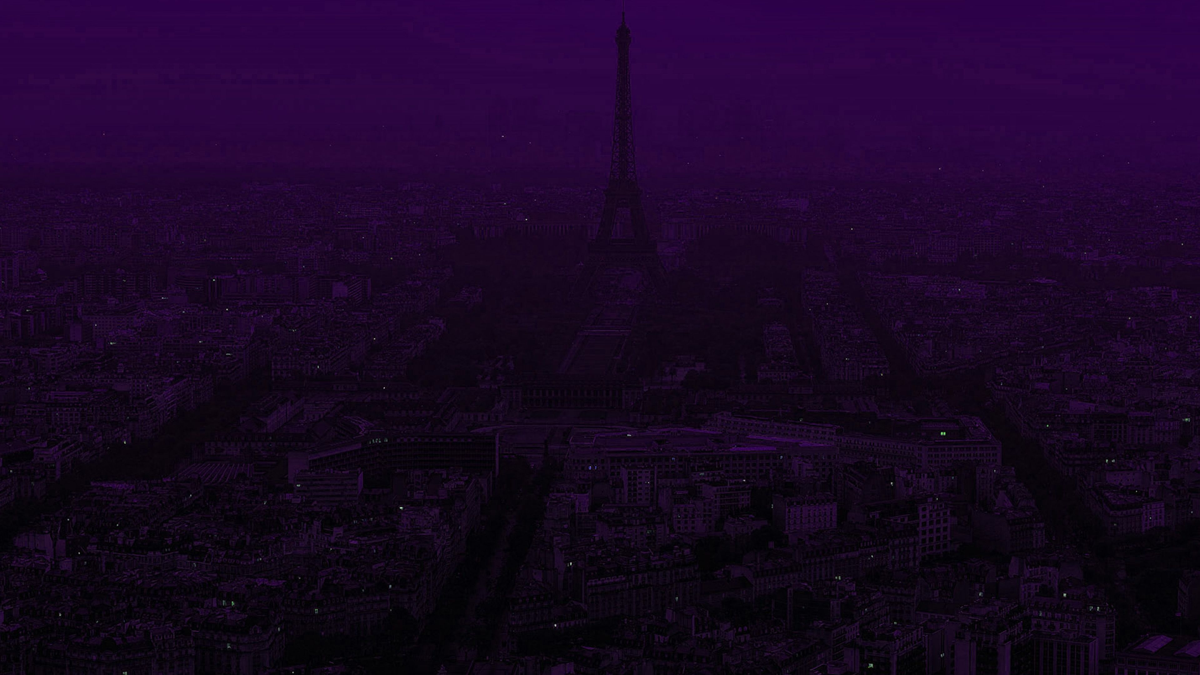 3840x2160 Paris Dark Purple City Illustration Art Wallpaper, Desktop