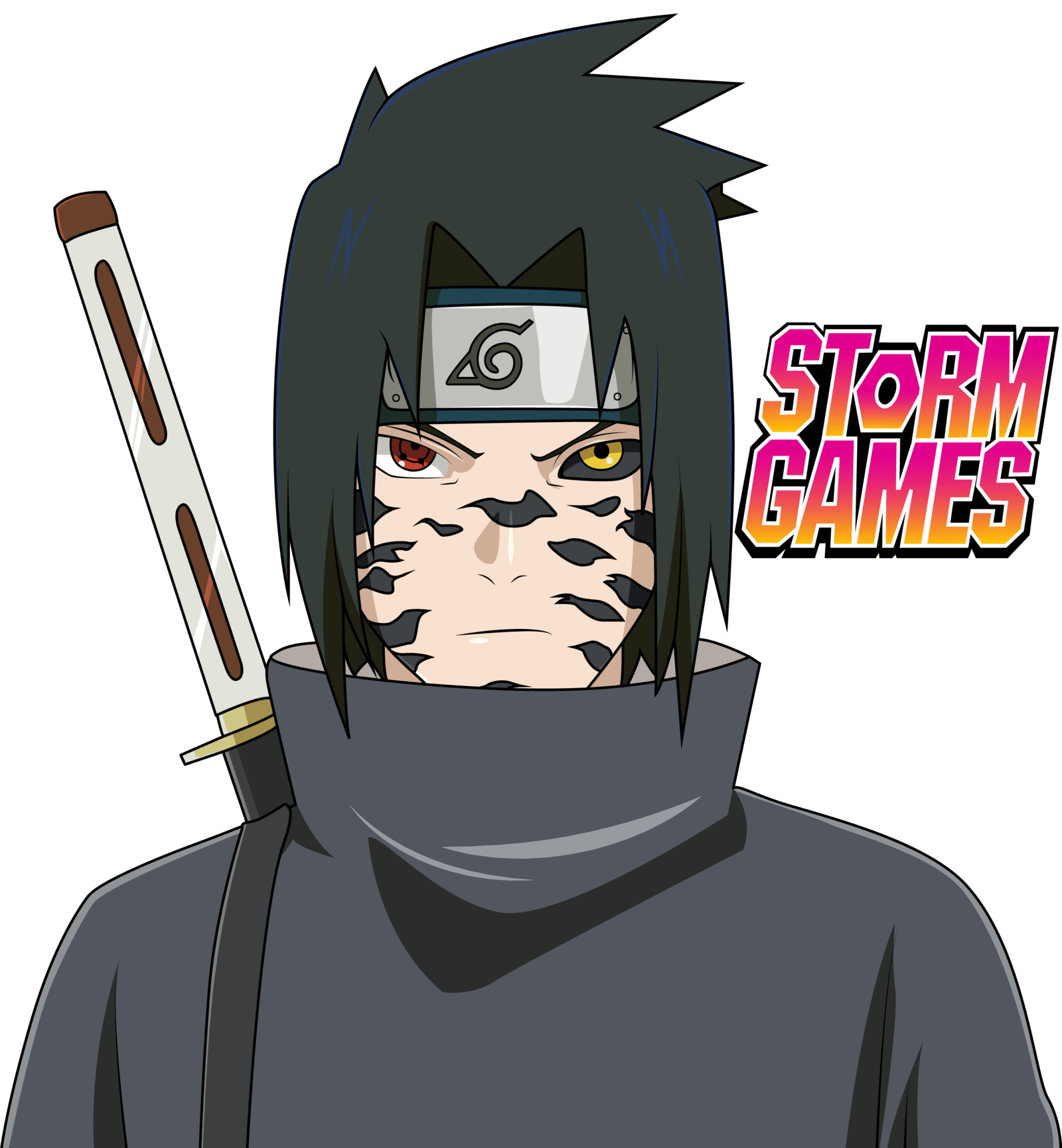 1600x1730 Naruto: Shippuden. Sasuke Uchiha With Curse Mark, Phone