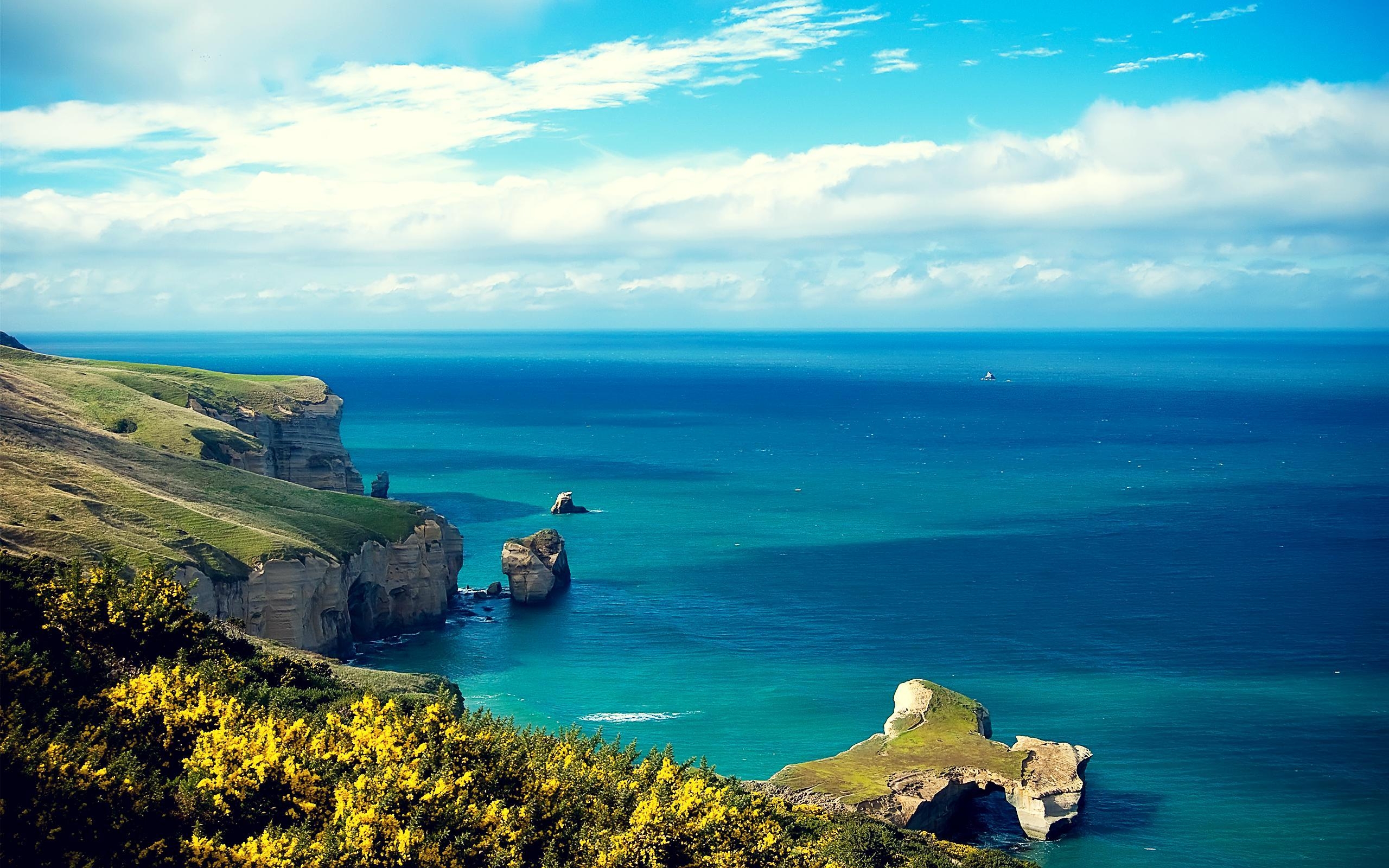 2560x1600 Island Coastal Cliff Wallpaper, Desktop