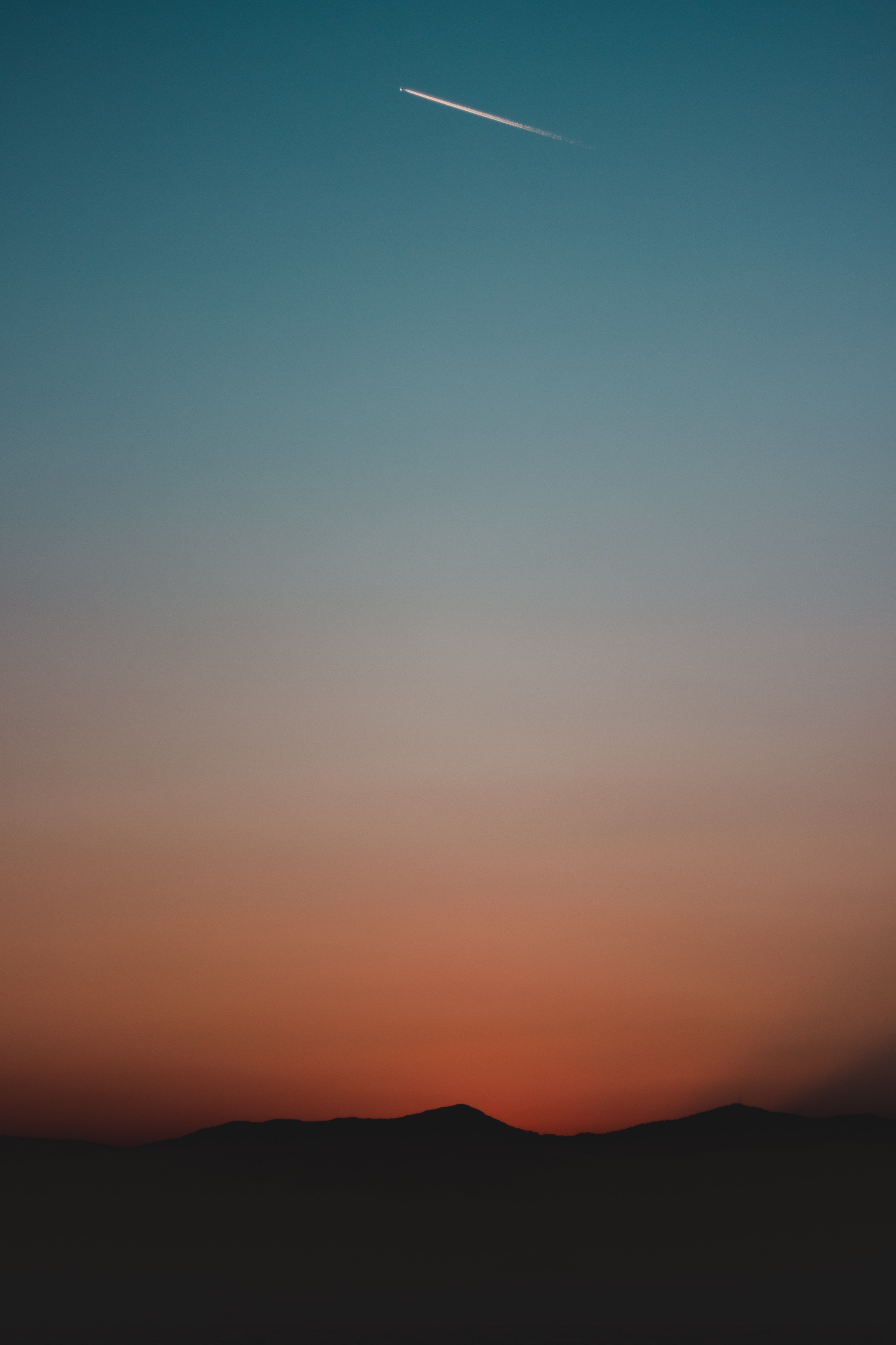 3320x4980 Download wallpaper  mountains, sky, gradient, dark, sunset, Phone