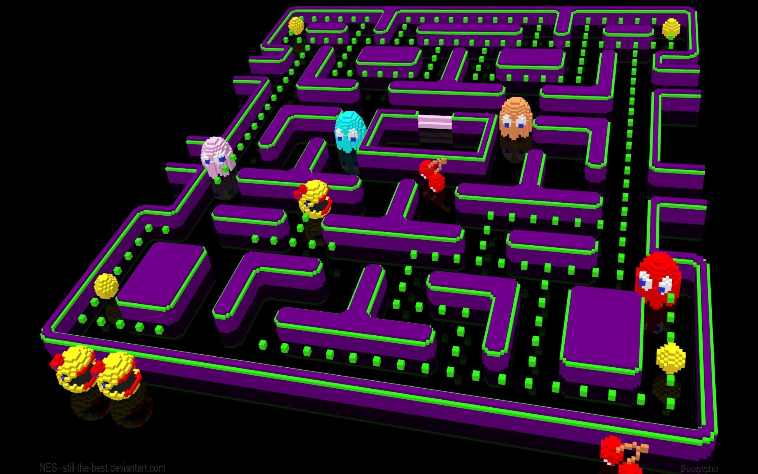 2560x1600 Video Games Pac Man Retro Wallpaper. PC, Desktop