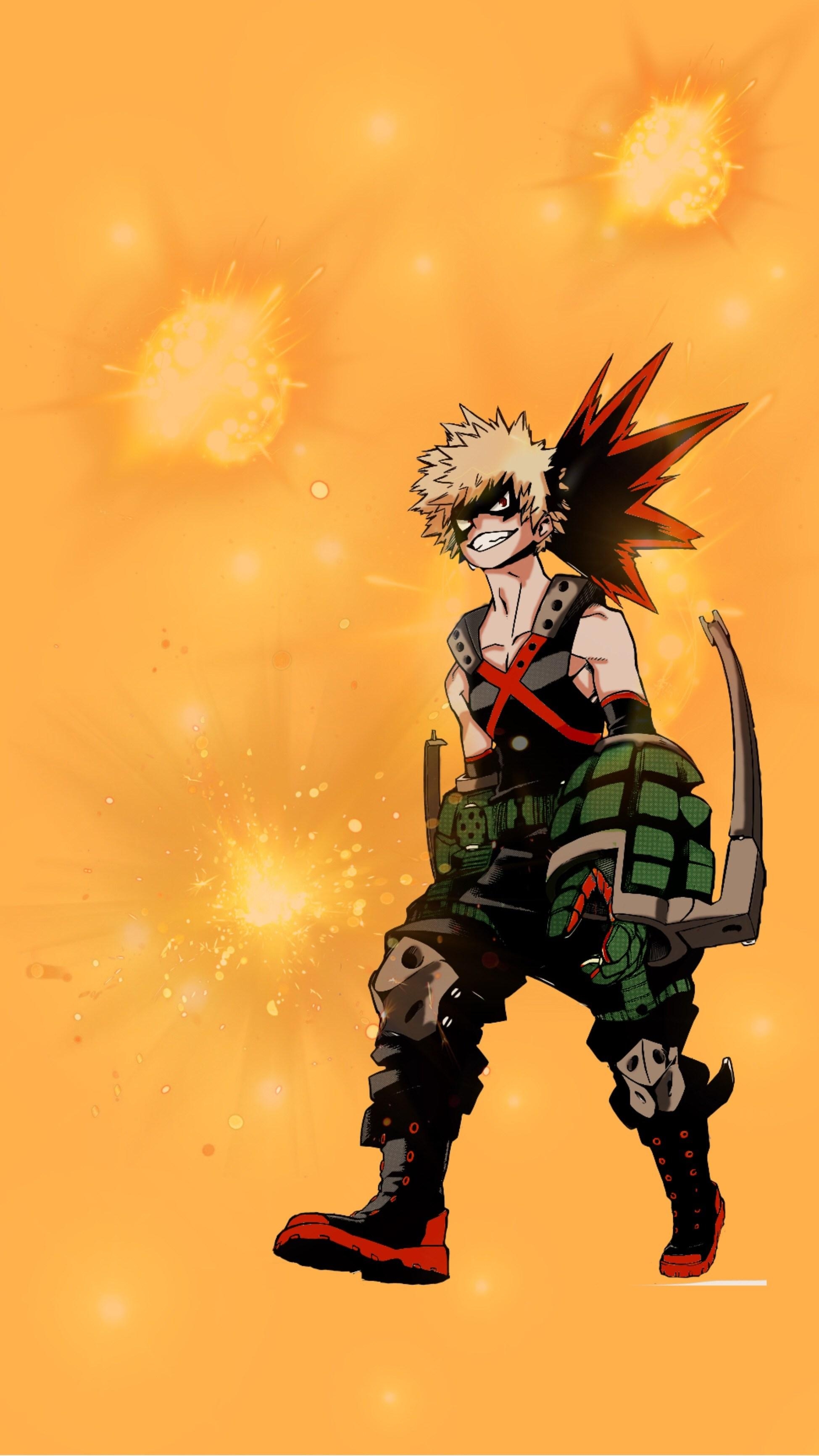 1950x3470 Bakugou Katsuki Flowers, Phone