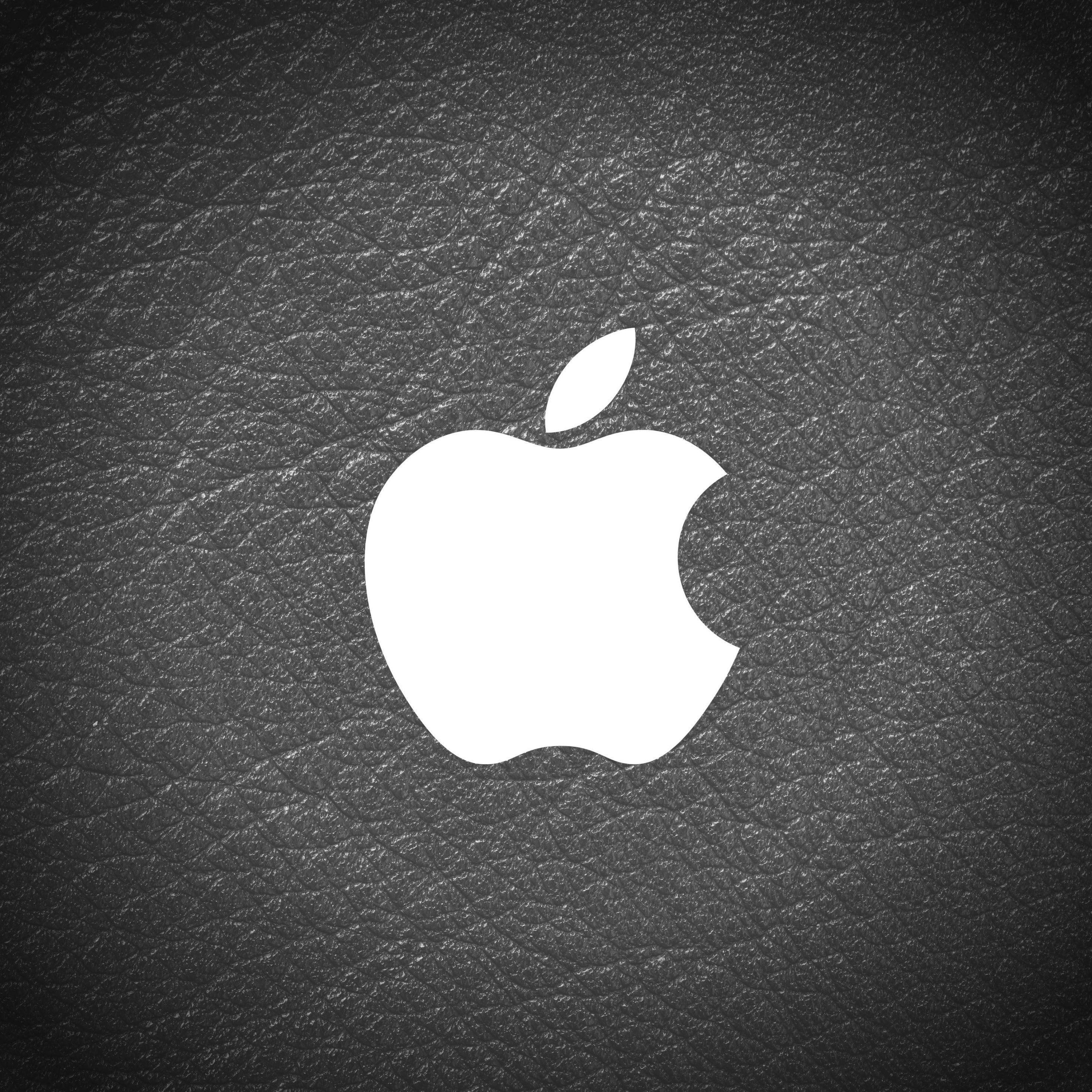 2940x2940 Apple Logo Leather Black and White iPad Wallpaper iPad Wallpaper 4k iPad Wallpaper 5k free download iPad Pro, iPad Mini, iPad Air, iOS, iPadOS, Parallax, iPad retina Wallpaper, Phone