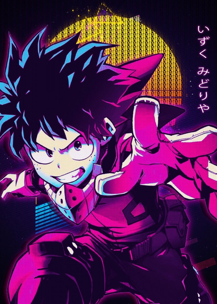 860x1200 Midoriya' Poster Print by Introv Art. Displate. Anime wall art, Cool anime wallpaper, Hero wallpaper, Phone