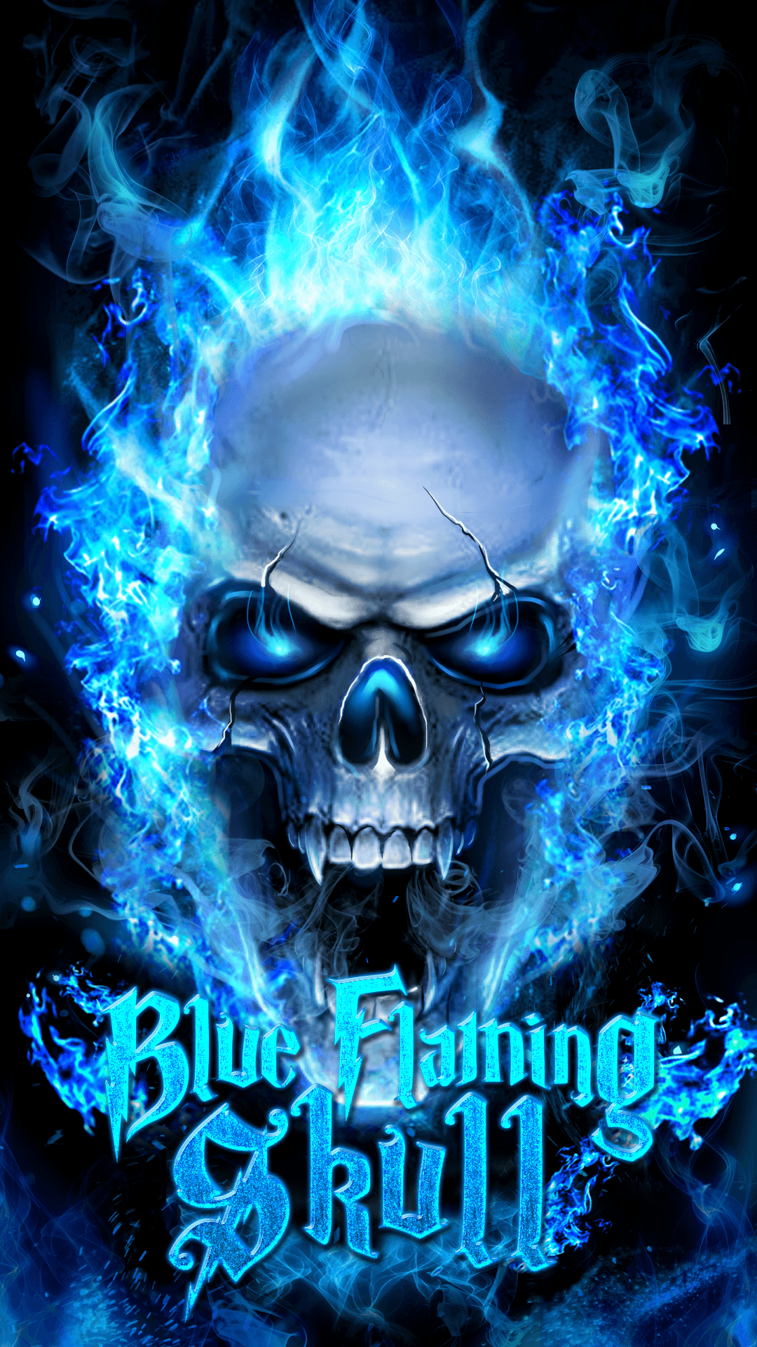 1080x1920 Blue flaming skull live wallpaper!. Android live wallpaper, Phone