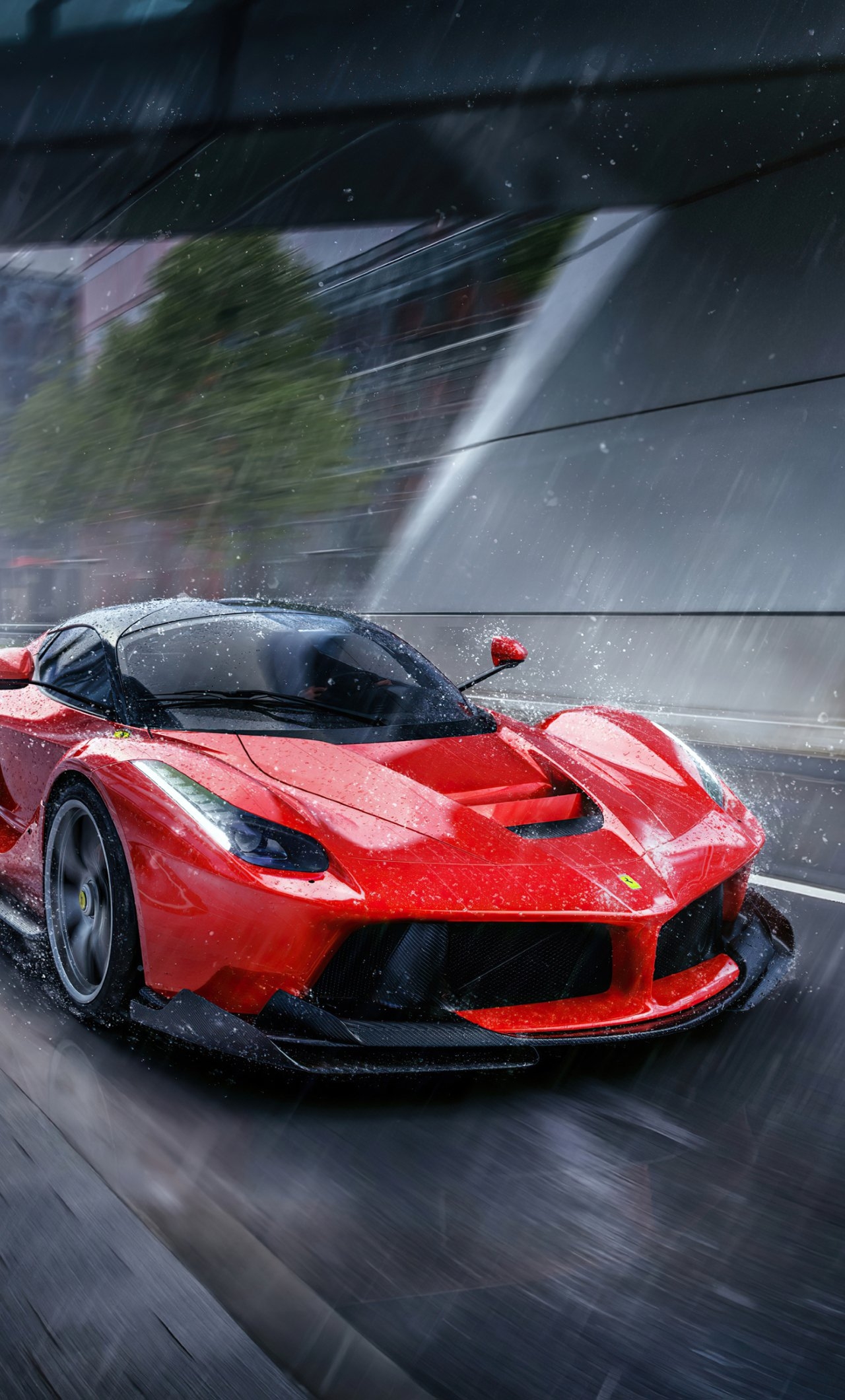 1280x2120 Download wallpaper  laferrari in rain, sport car, iphone 6 plus,  HD background, 26952, Phone