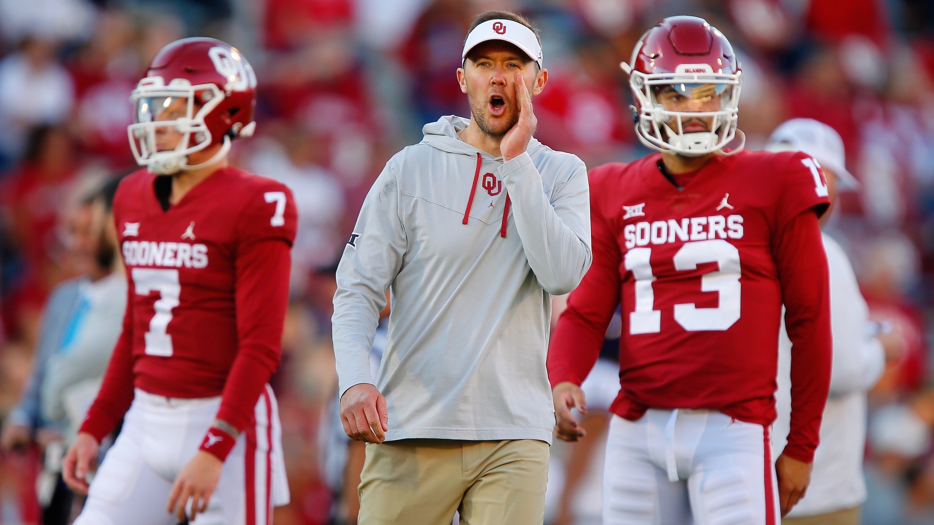 1920x1080 Oklahoma's Lincoln Riley on starting Caleb Williams over Spencer Rattler: 'He did a great job with it', Desktop