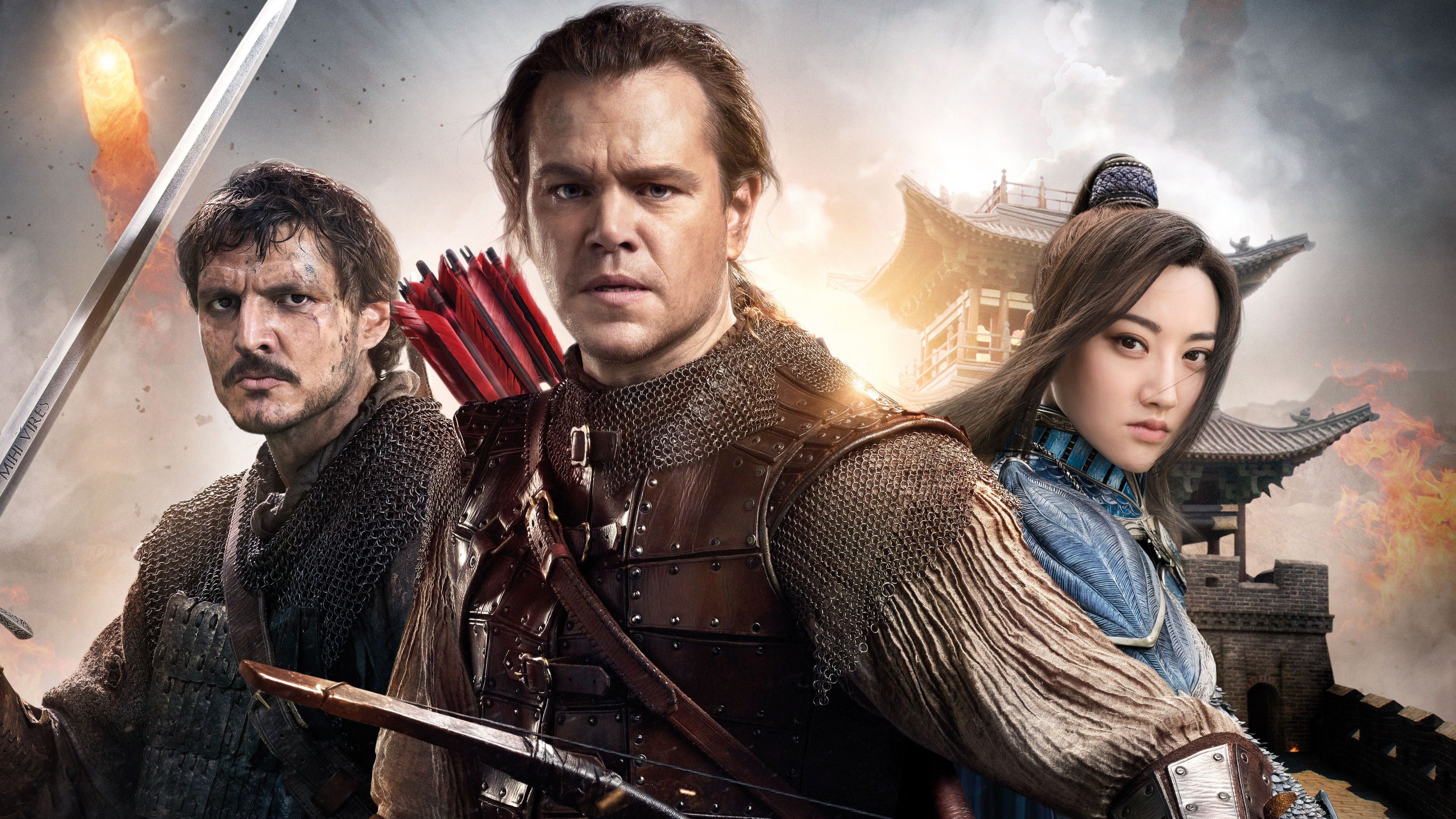 3840x2160 Wallpaper The Great Wall, Matt Damon, Pedro Pascal, Tian Jing, Desktop