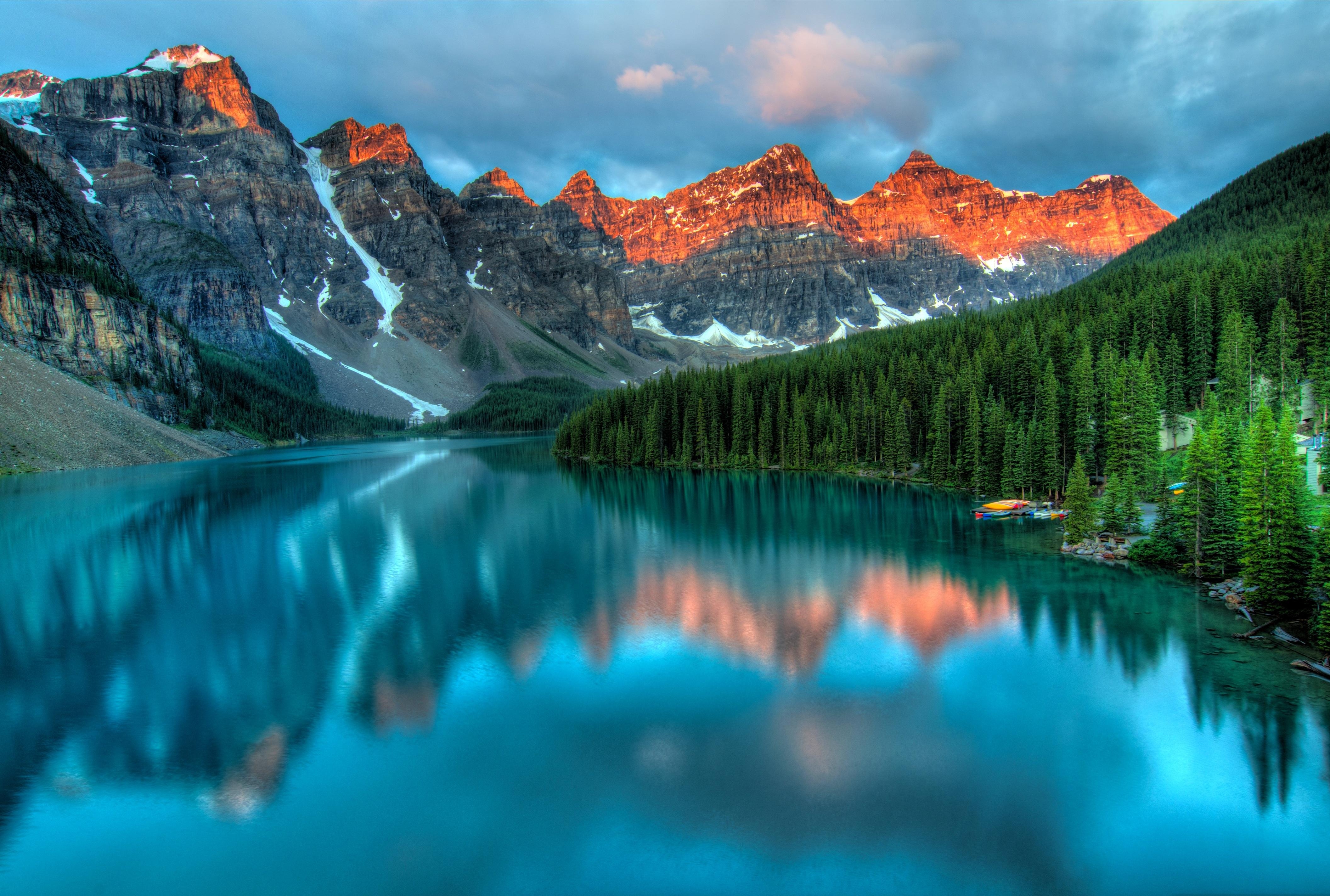 4230x2850 Wallpaper Moraine Lake, Banff National Park, Alberta, Canada, 4K, Desktop