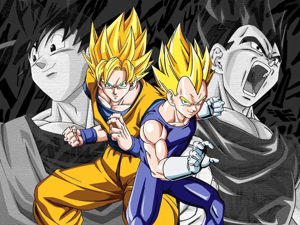 1040x780 Wallpaper Goku Ssj vs Vegeta Ssj, Desktop