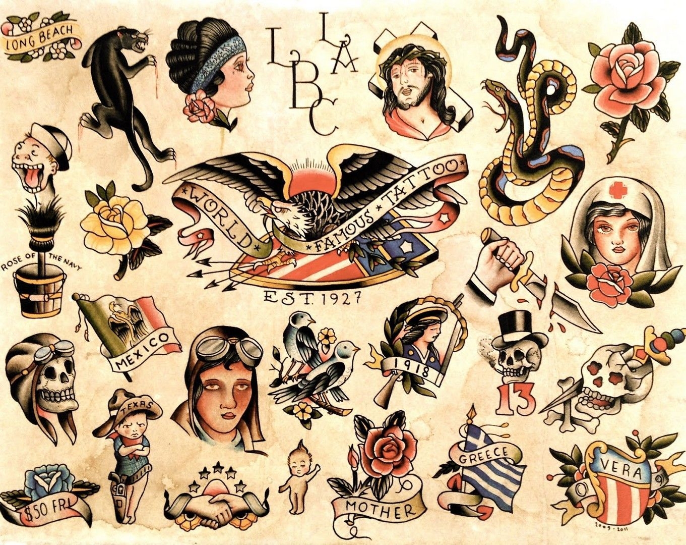 1370x1080 Old School Tattoo Wallpaper Free Old School Tattoo Background, Desktop