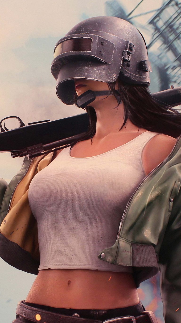 770x1370 PUBG Girl Level 3 Helmet With Sniper 4K Ultra HD Mobile Wallpaper. Mobile wallpaper, Warrior woman, Android phone wallpaper, Phone