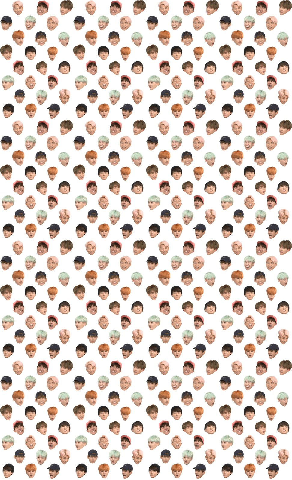 980x1600 bts faces wallpaper, Phone