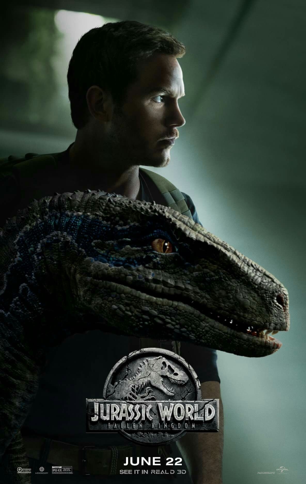 1190x1880 Chris Pratt and Blue World: Fallen Kingdom, 2018. Blue jurassic world, Jurassic world, Jurassic park world, Phone
