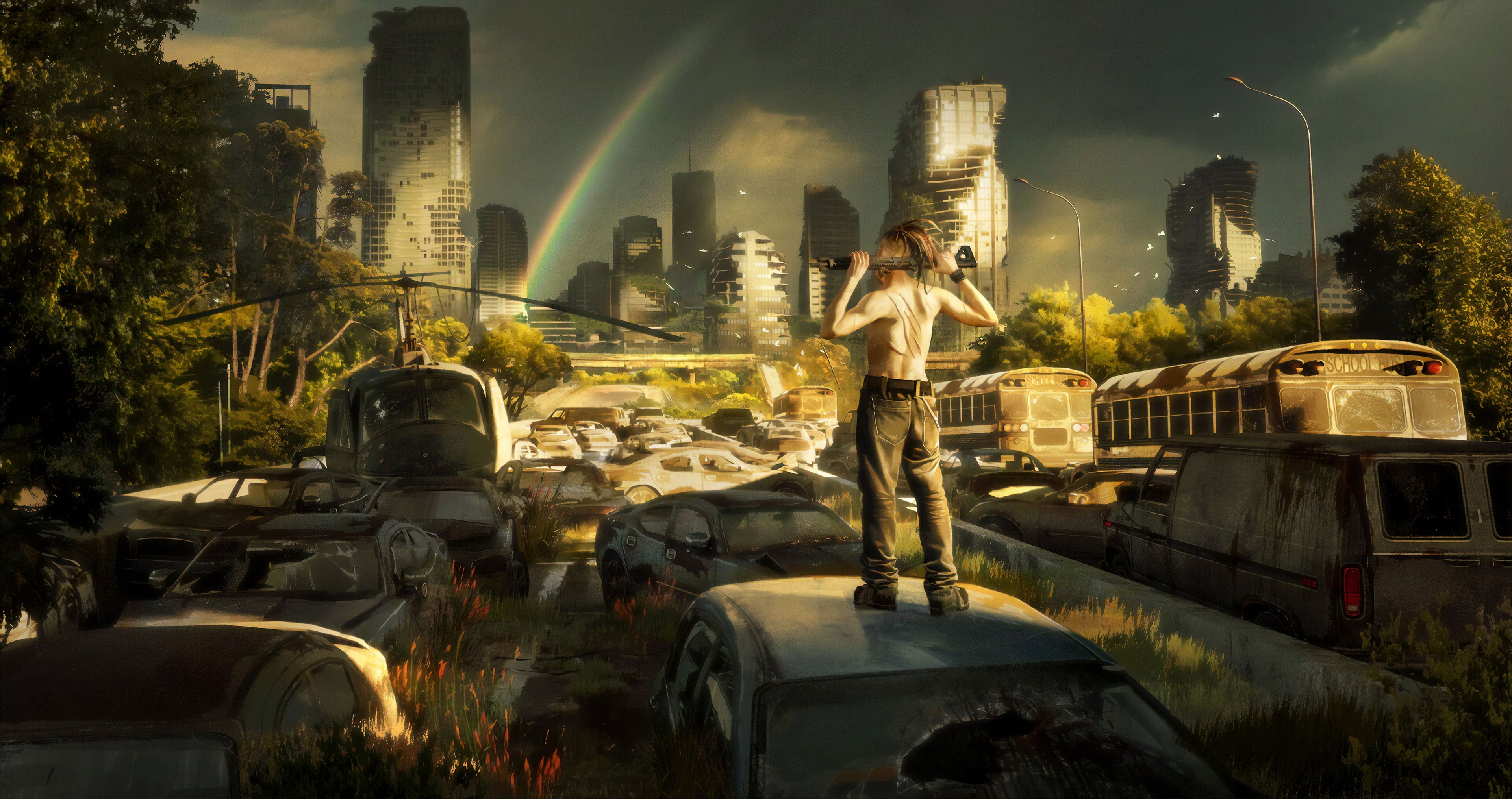 3840x2030 Post Apocalyptic HD Wallpaper, Desktop