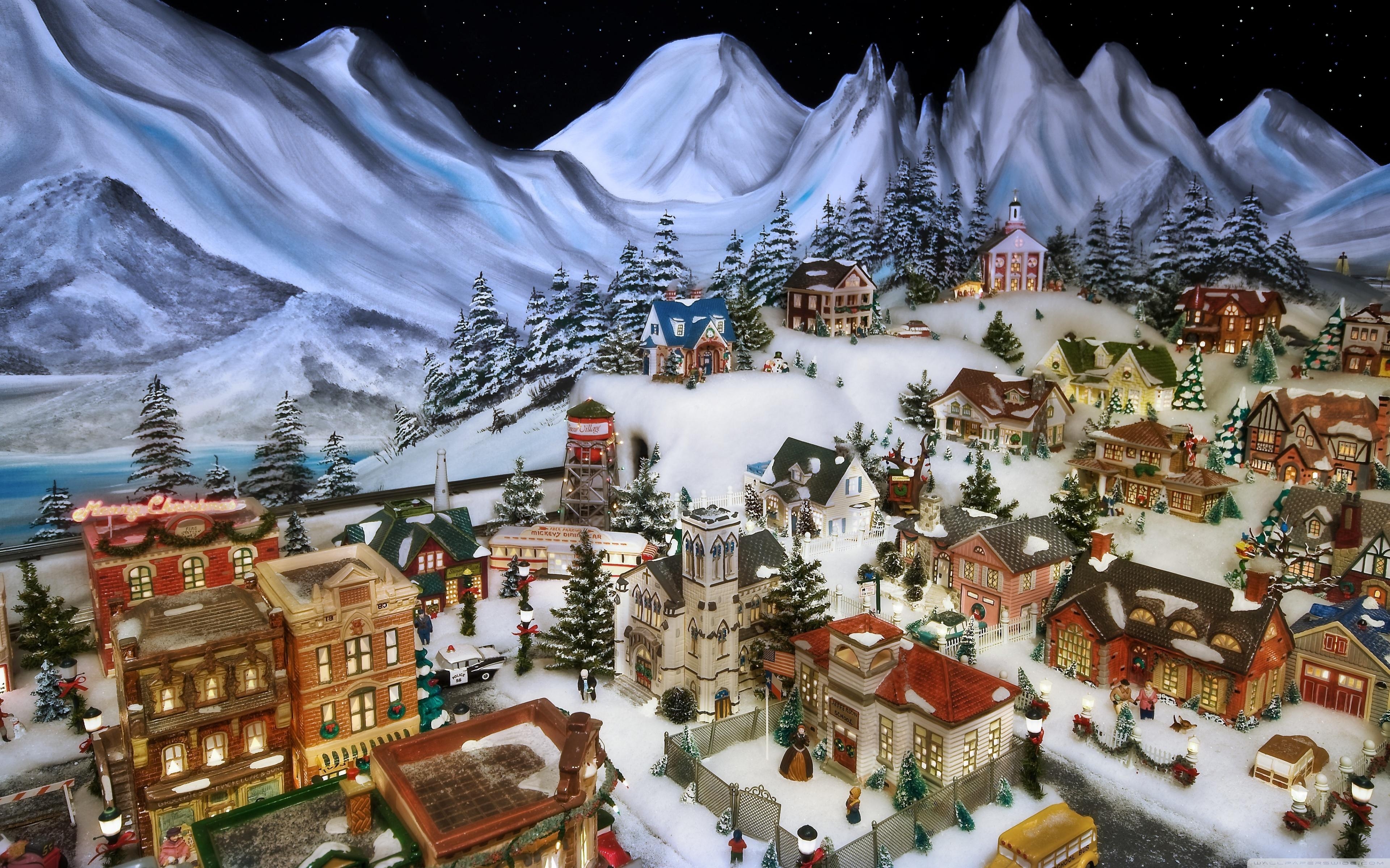 3840x2400 Christmas Eve in the Little Village ❤ 4K HD Desktop, Desktop