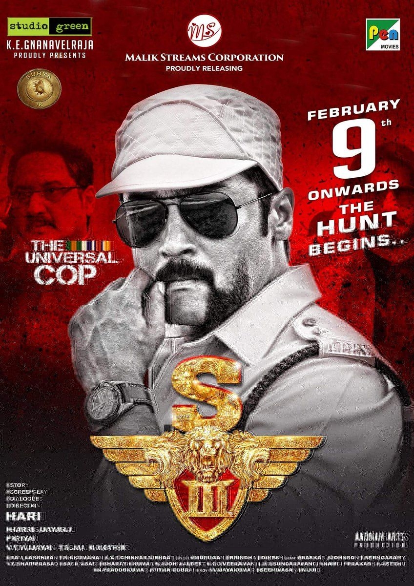 850x1200 Singam 3 new posters, Phone
