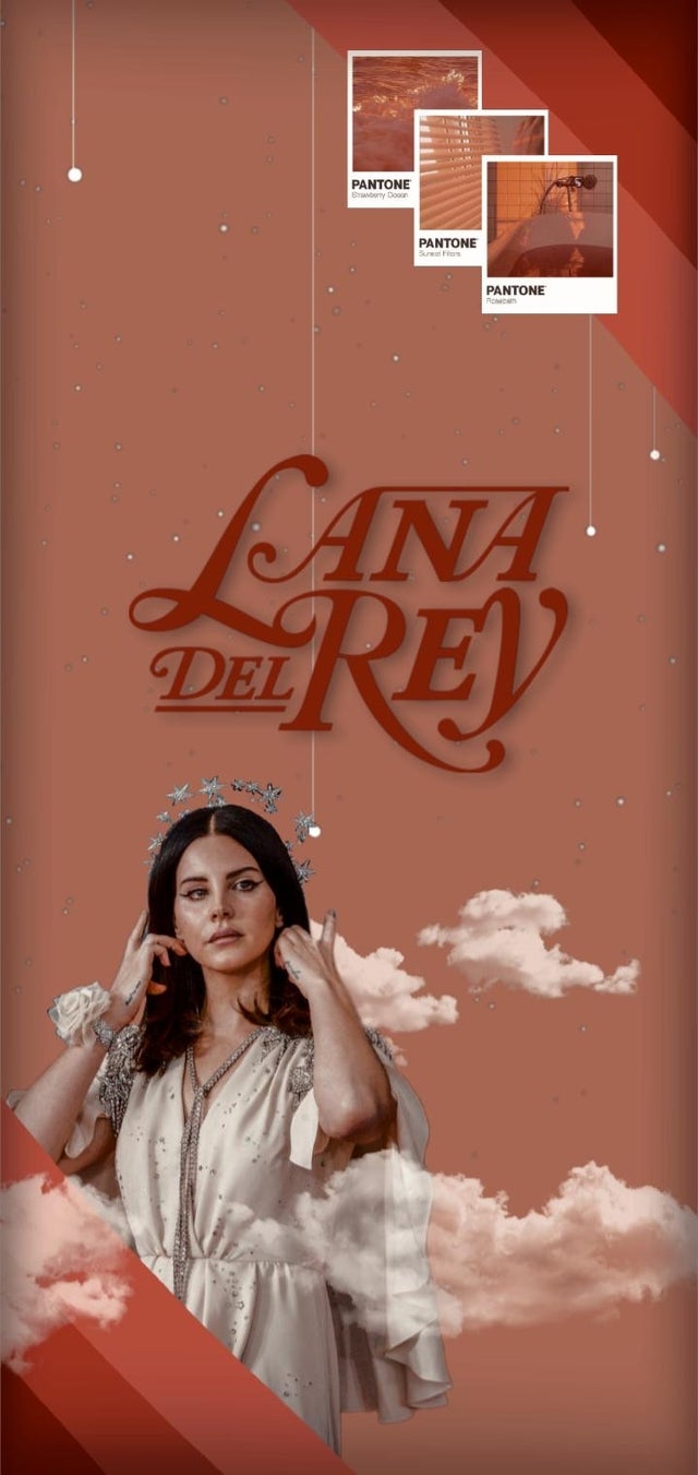 640x1360 Salmon Peach Aesthetic Lana Del Rey Wallpaper For All The Wonderful People In This Sub :33, Phone