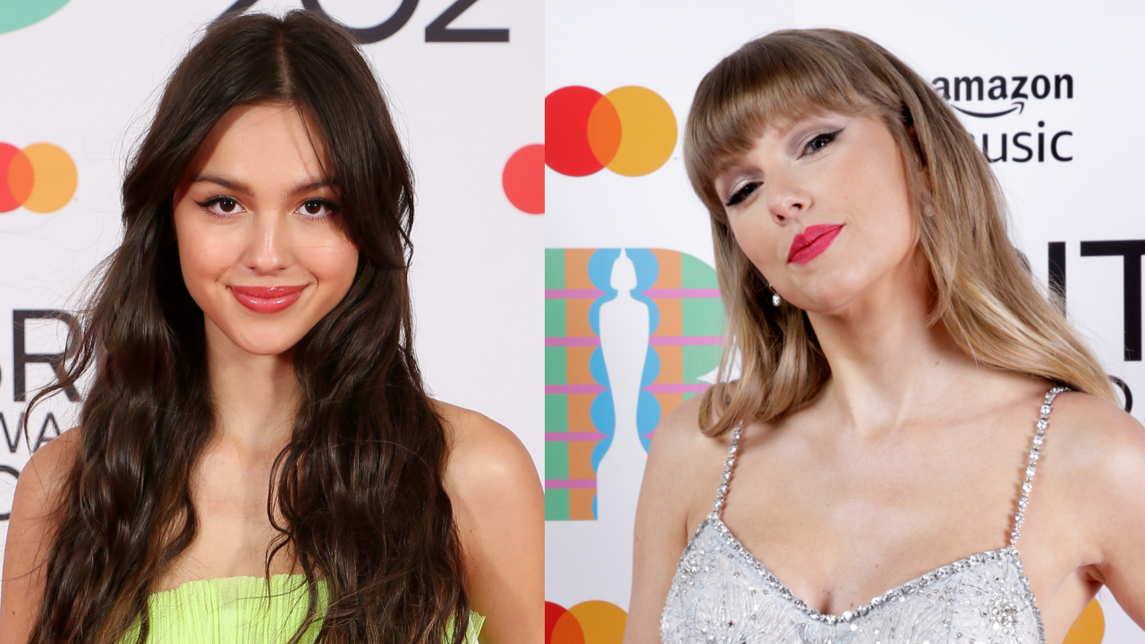 1280x720 Olivia Rodrigo Takes a Selfie With Her Idol Taylor Swift at the 2021 BRIT Awards, Desktop