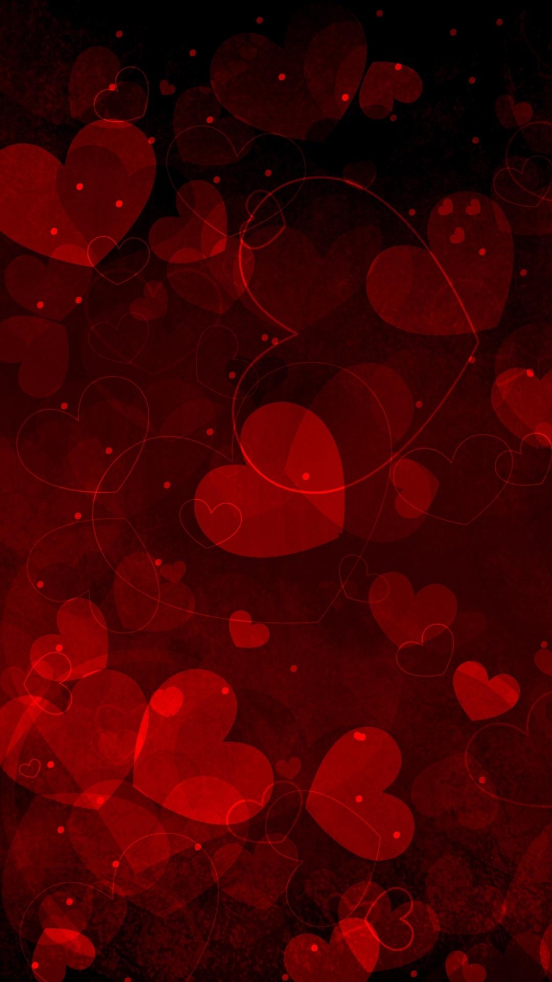 1080x1920 Free download Red Hearts Art Valentine Android wallpaper, Phone