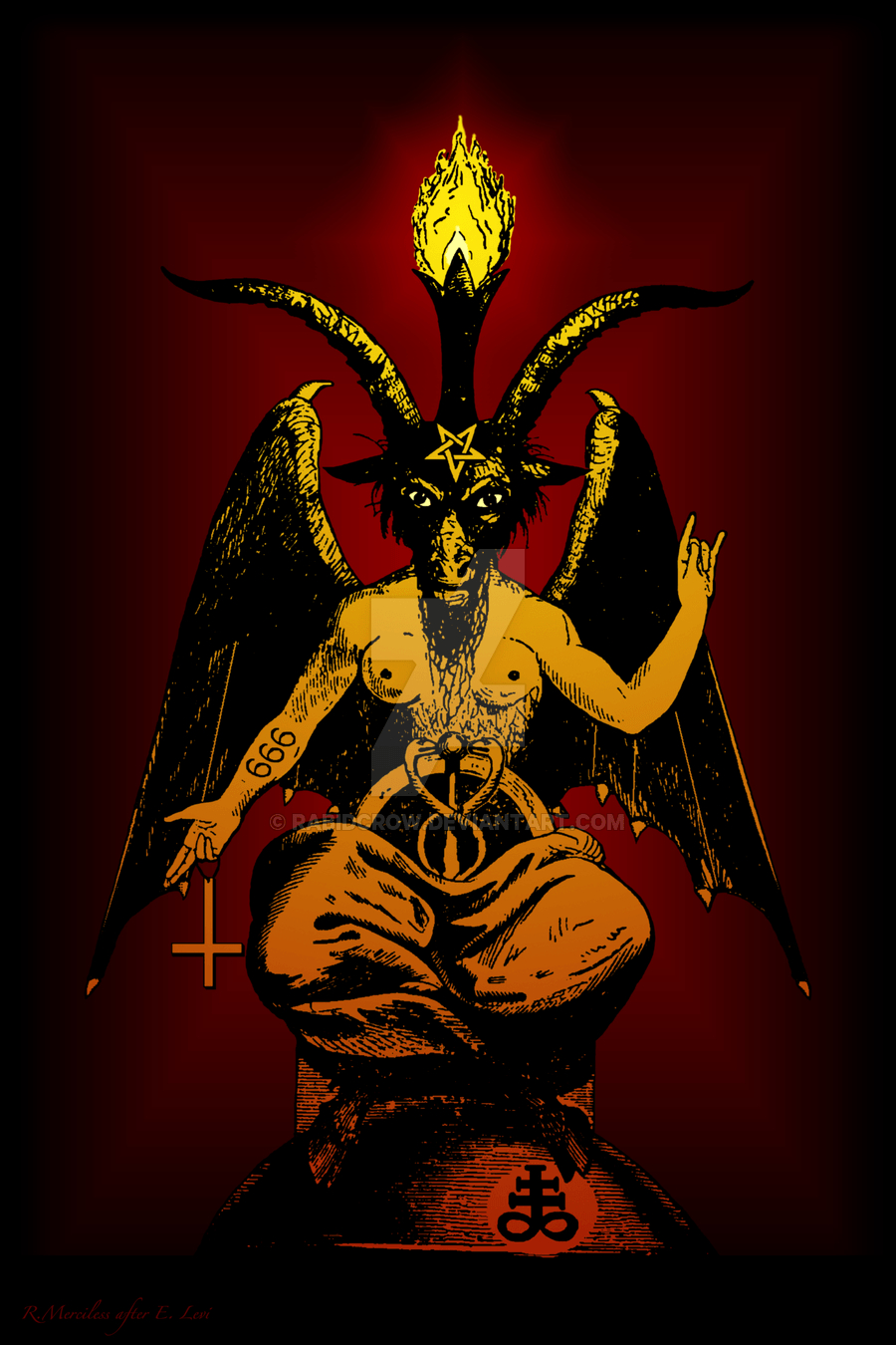 900x1350 Baphomet Sigil of Satan and Satanism, Phone