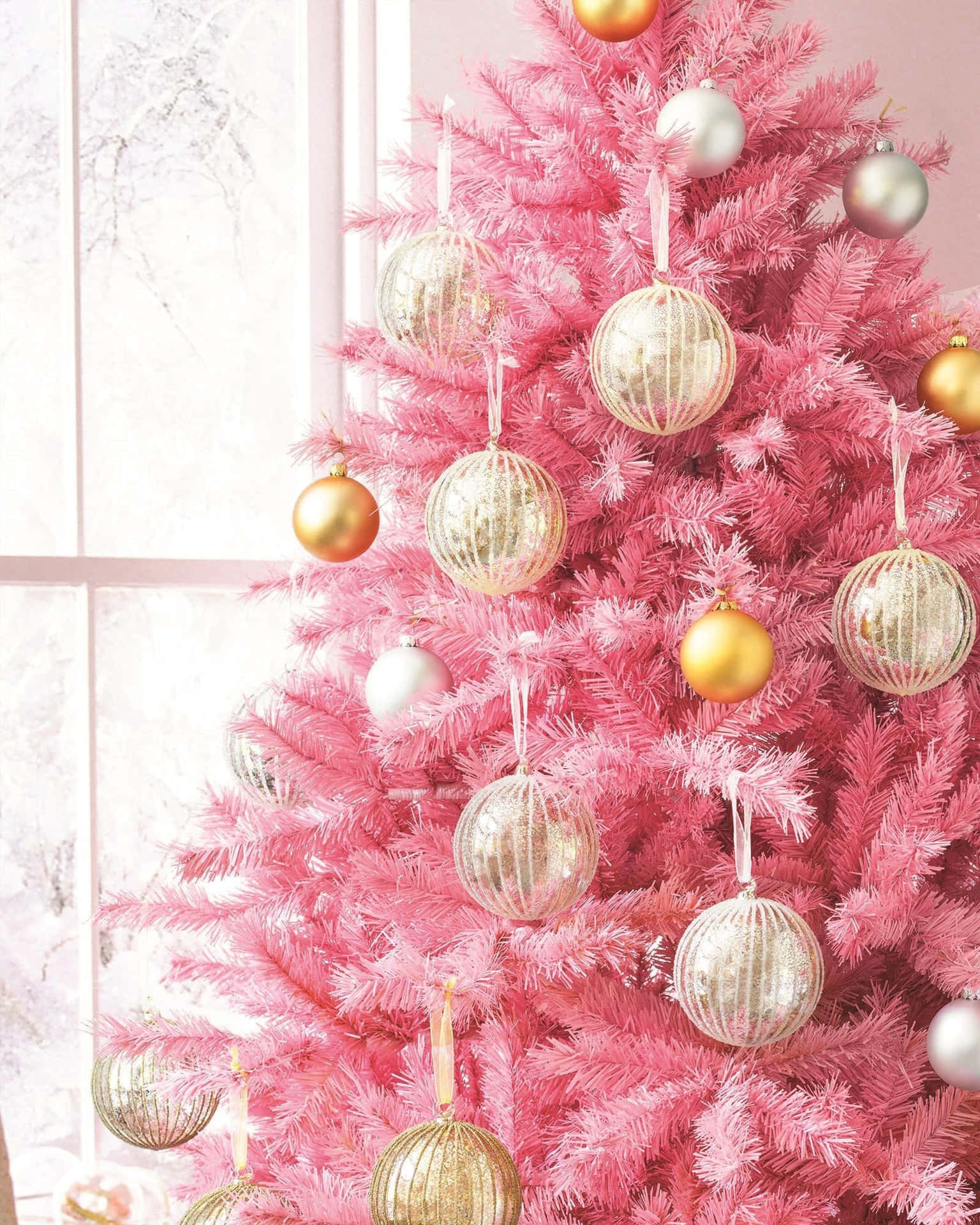 1540x1920 Cute Pink Christmas Wallpaper, Phone