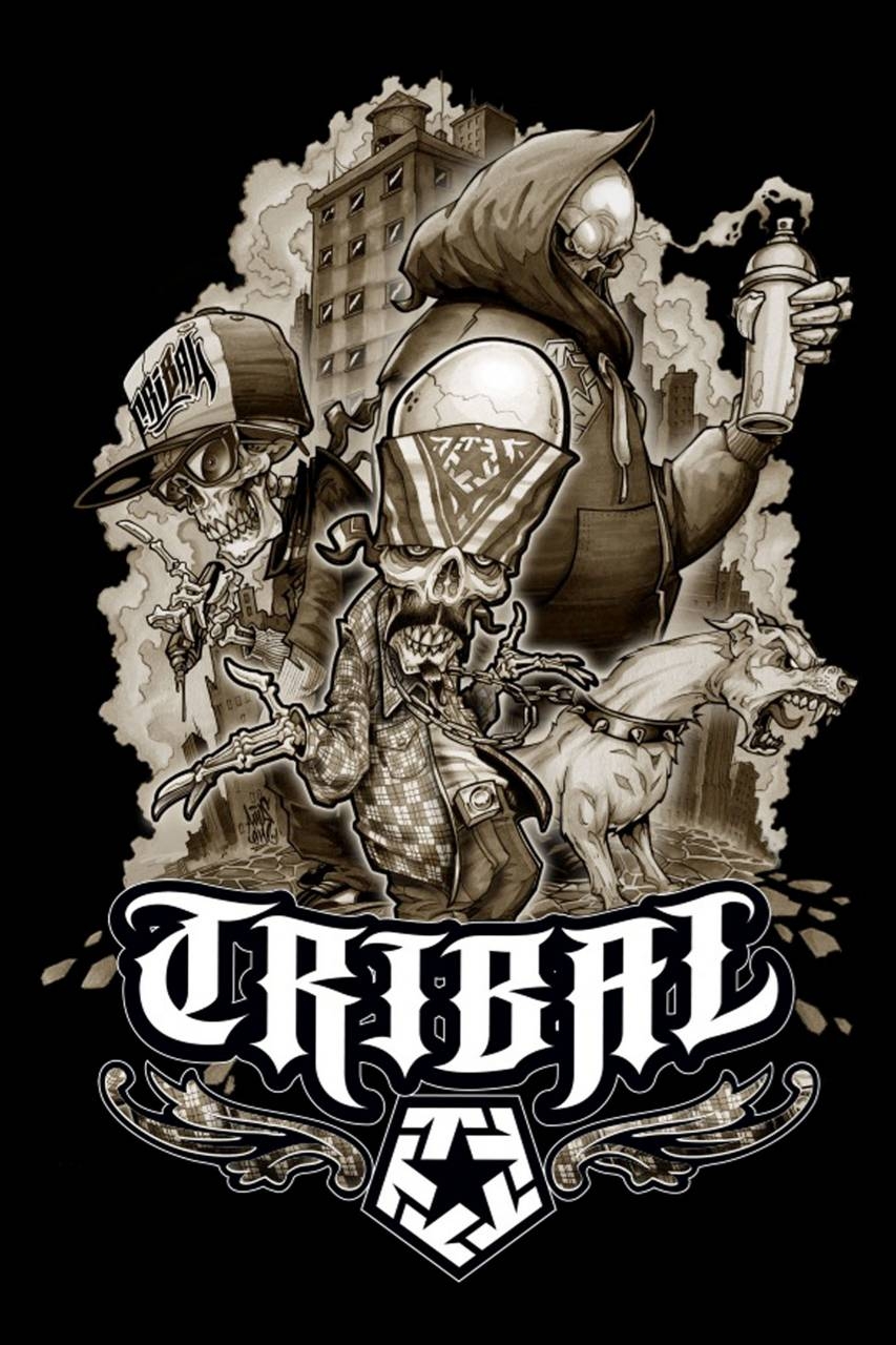 860x1280 Tribal Gear Logo Wallpaper HD, Phone