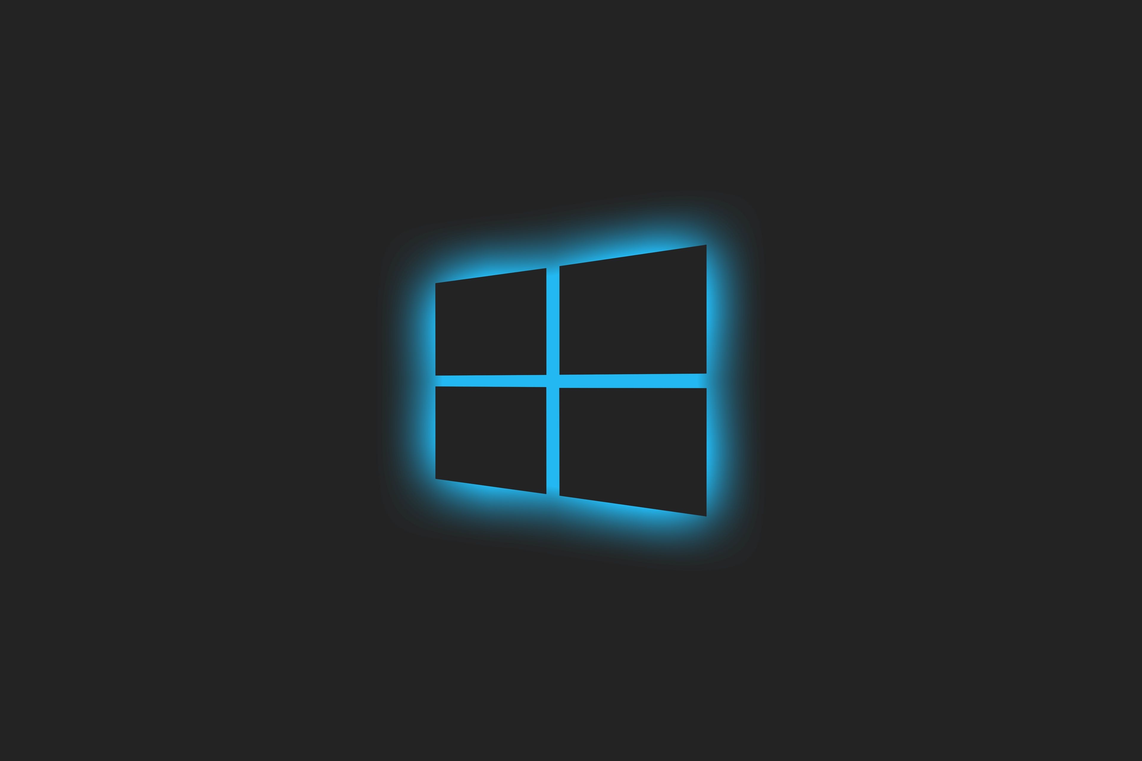 3840x2560 Windows Glowing Logo Blue 5k, HD Computer, 4k Wallpaper, Image, Background, Photo and Picture, Desktop