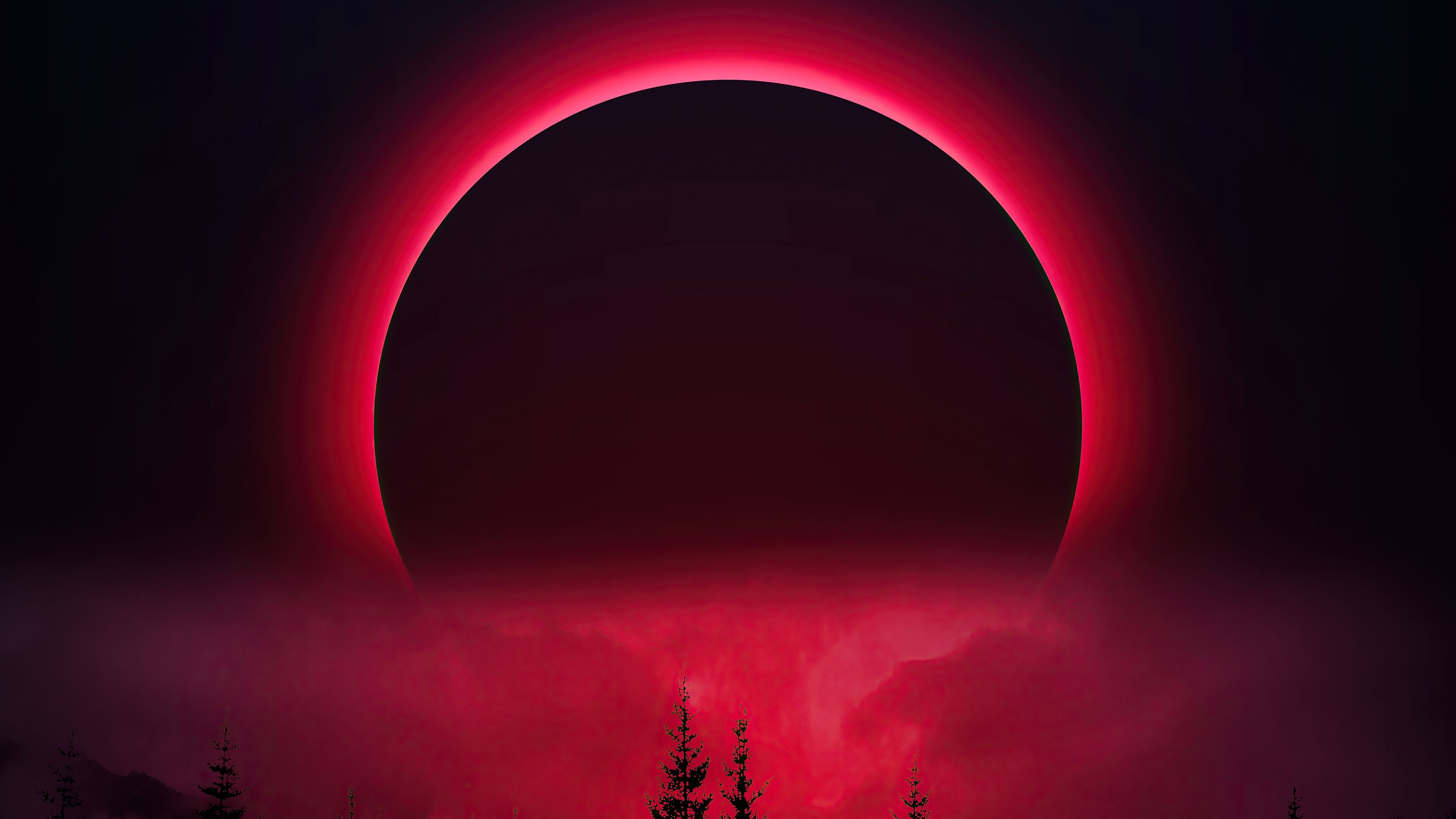 3840x2160 Red Moon, HD Artist, 4k Wallpaper, Image, Background, Photo and Picture, Desktop