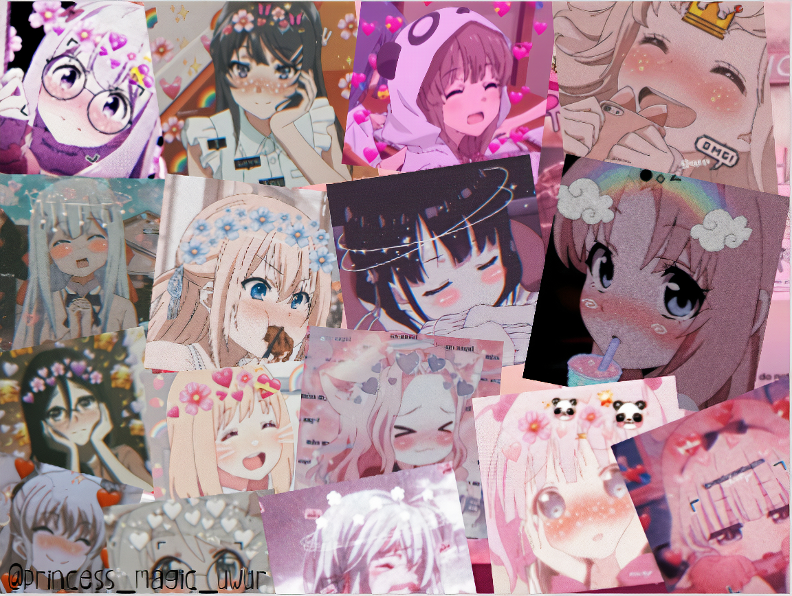 1160x870 Aesthetic #Kawaii #Wallpaper #Computer #Anime #Collage. Anime computer wallpaper, Anime, Cute anime character, Desktop