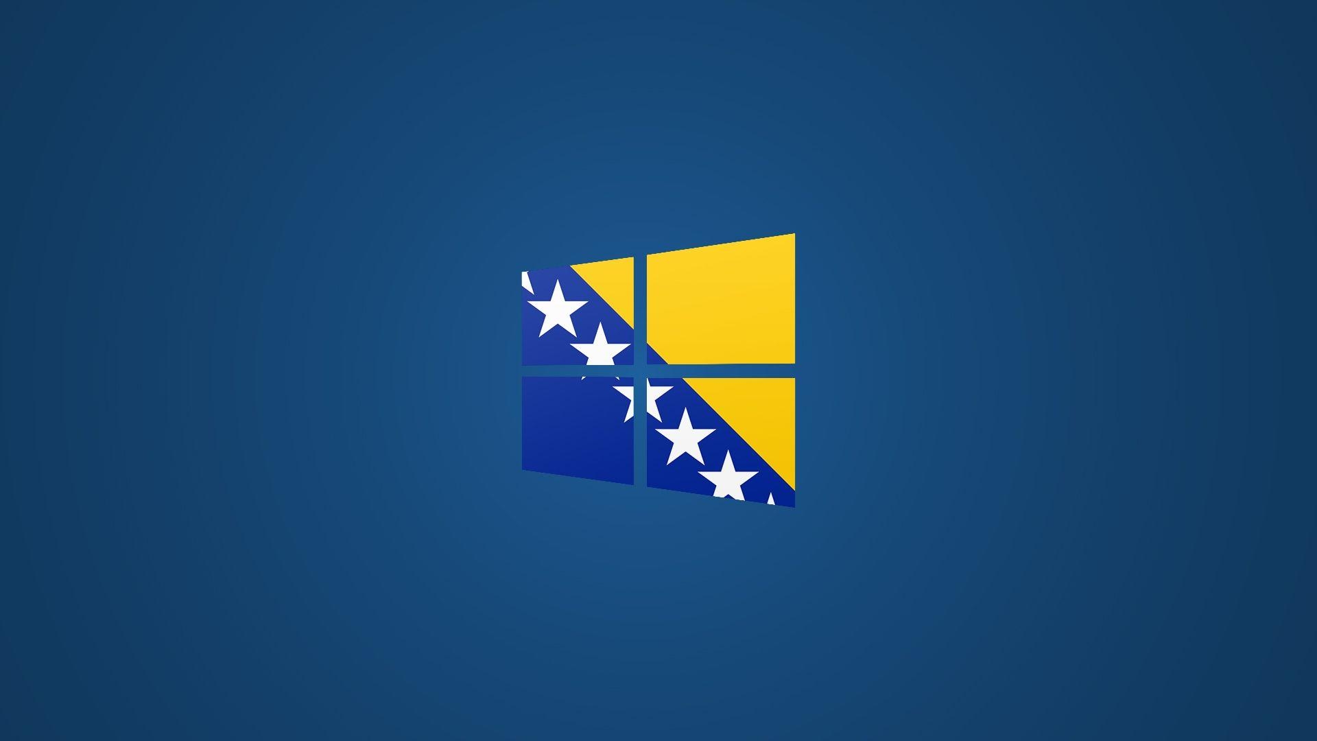 1920x1080 Windows 8 Bosnian Flag Logo Wallpaper (Blue), Desktop