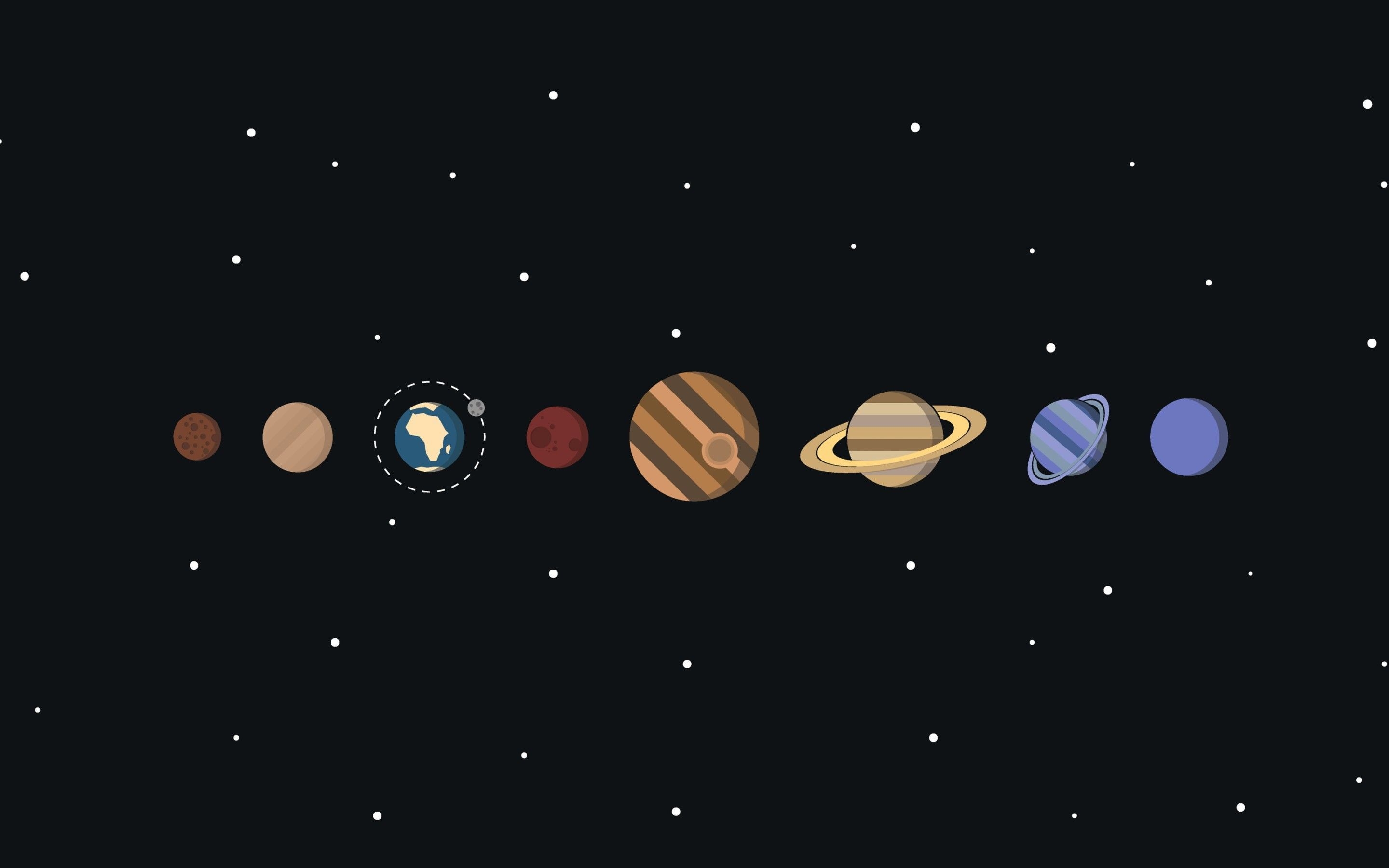 2880x1800 Minimalist Solar System Wallpaper Free Minimalist Solar, Desktop