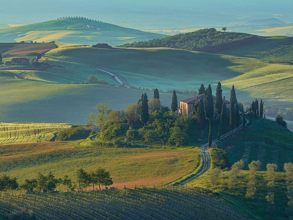 1030x770 HD Wallpaper: Rolling Hills of Tuscany. Ed Cooley Fine Art, Desktop