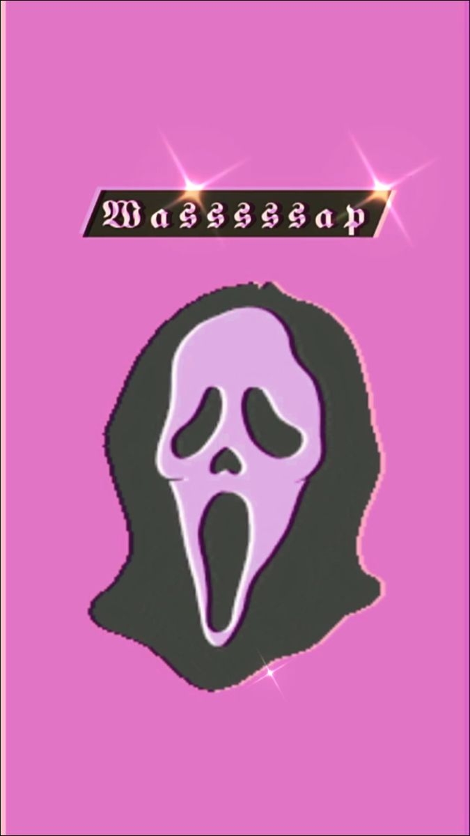 680x1200 ⭐️ghostface⭐️wallpaper. Goth pink aesthetic wallpaper, Ghost faces, Scary wallpaper, Phone