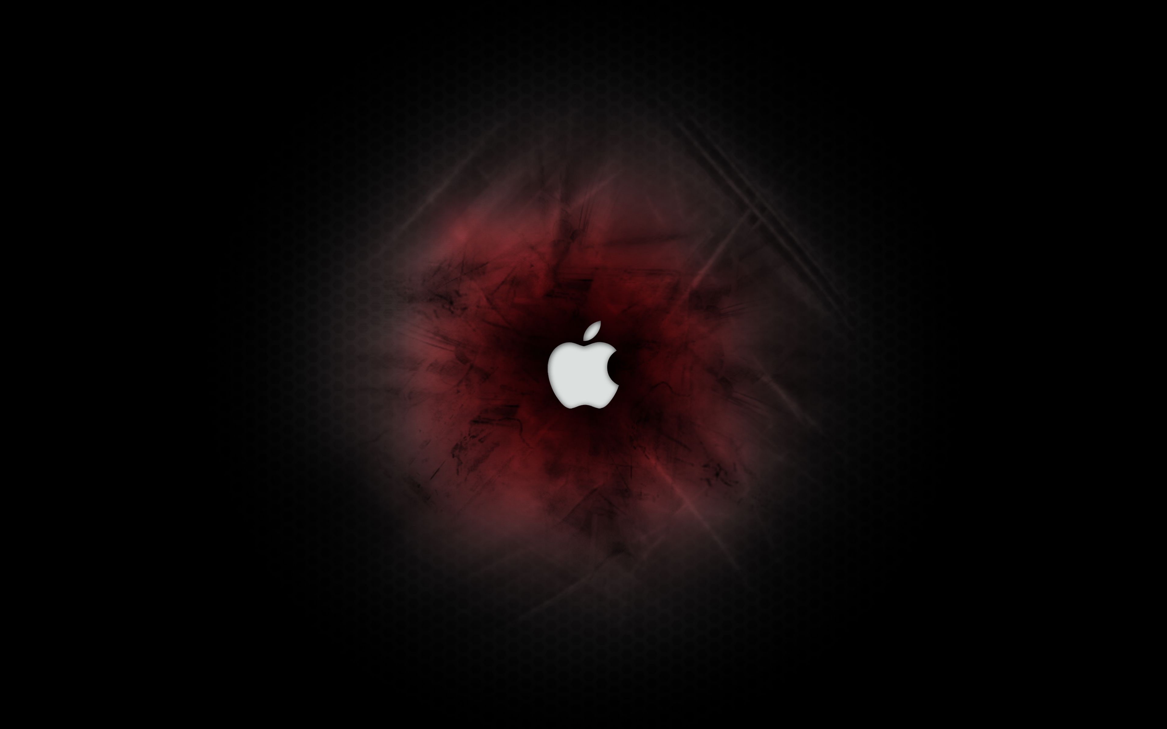 3840x2400 Black and Red Apple Wallpaper, Desktop