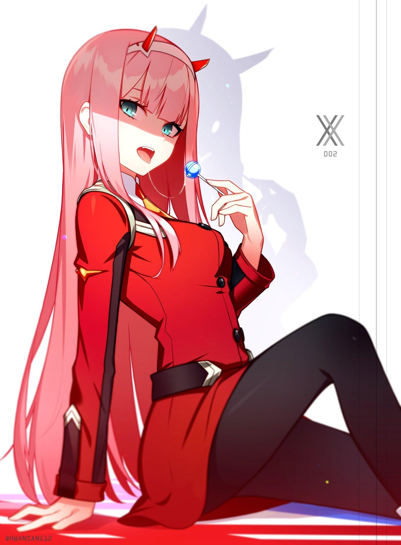 1380x1870 Zero Two (Darling in the FranXX) Anime Image Board, Phone