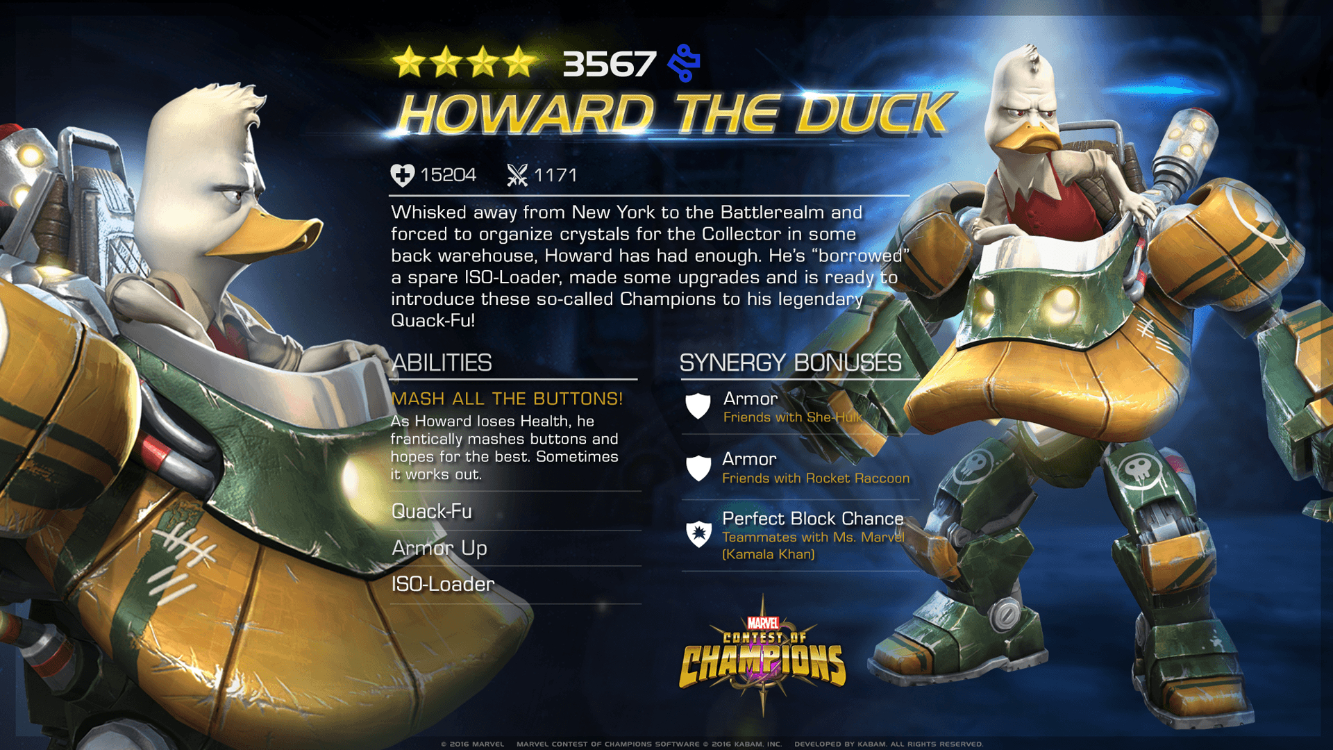 1920x1080 ENTERING MARVEL CONTEST OF CHAMPIONS: HOWARD THE DUCK. black, Desktop