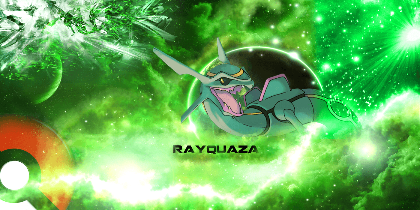 1400x700 Rayquaza HD Wallpaper, Dual Screen