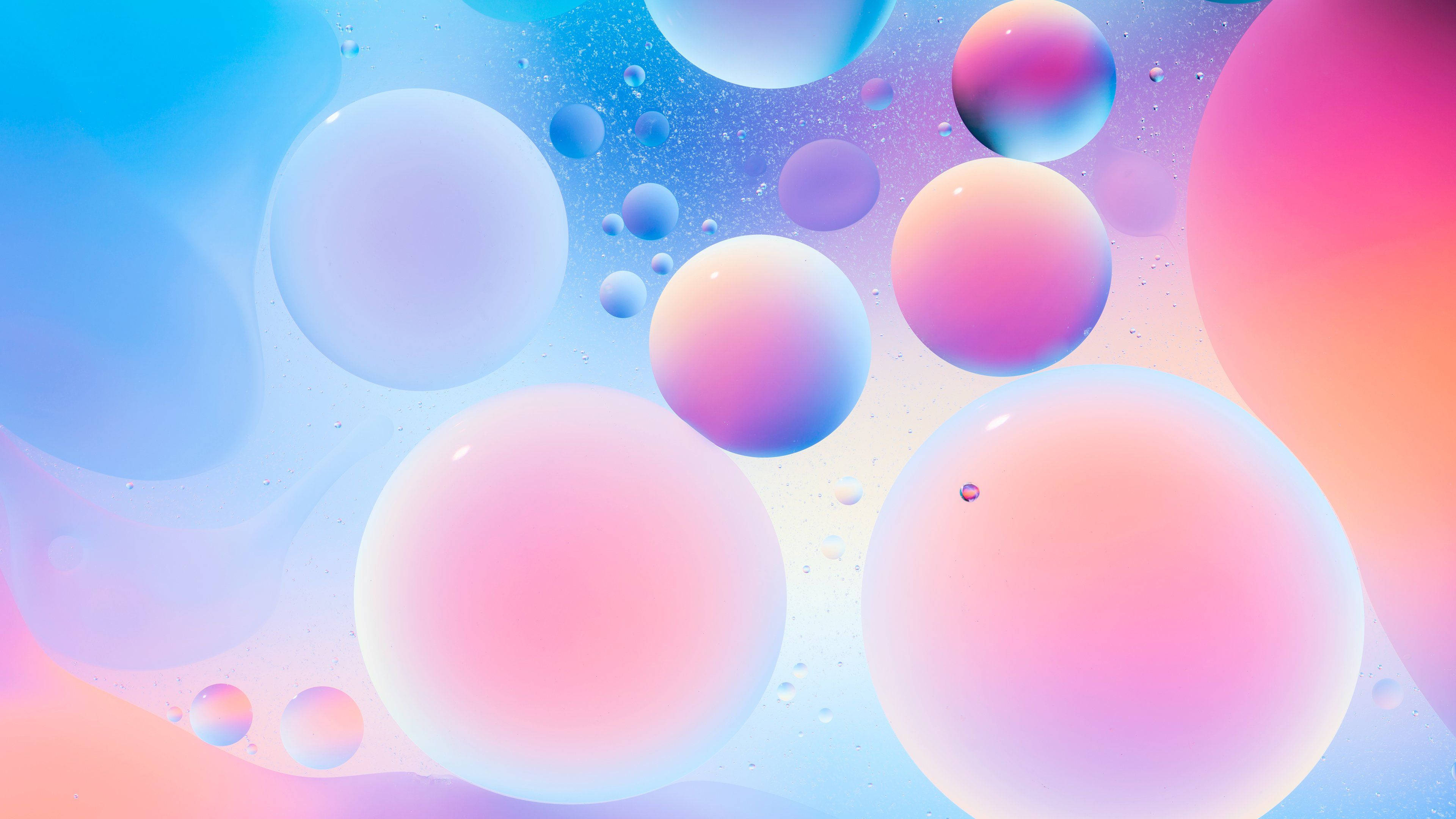 3840x2160 Download Aesthetic Chromebook Pastel Droplets Wallpaper, Desktop