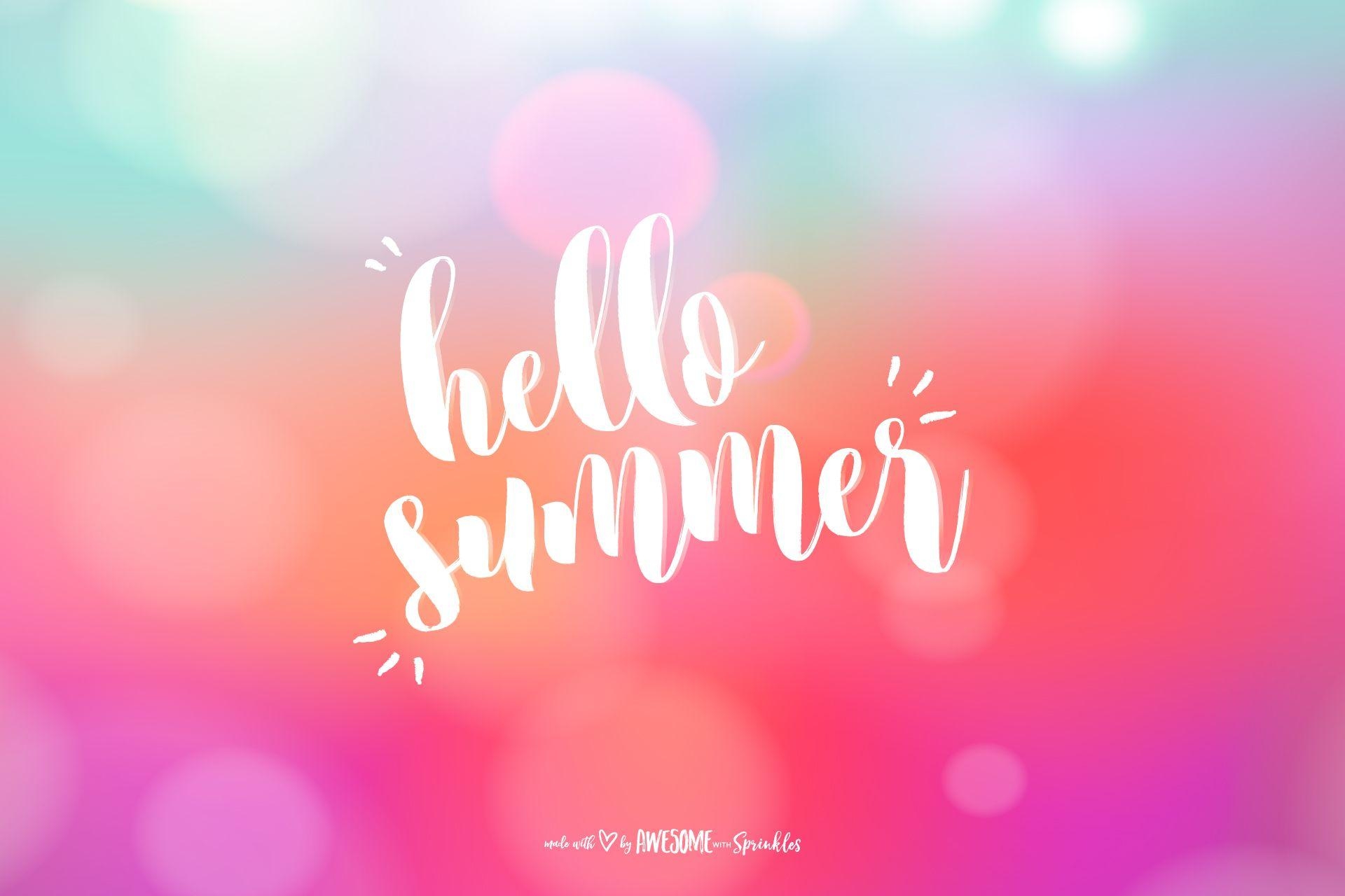 1920x1280 Posiquotes} Hello Summer with Sprinkles, Desktop