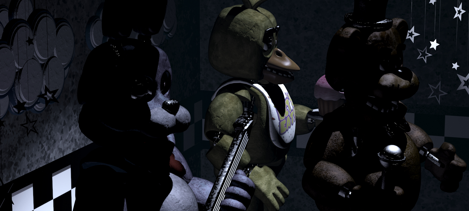 1600x720 Show Stage FNaF1. Five Nights At Freddy's, Dual Screen