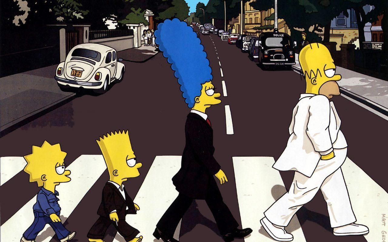 1280x800 Abbey Road Simpsons parody Wallpaper HD background « HD Wallpaper, Desktop