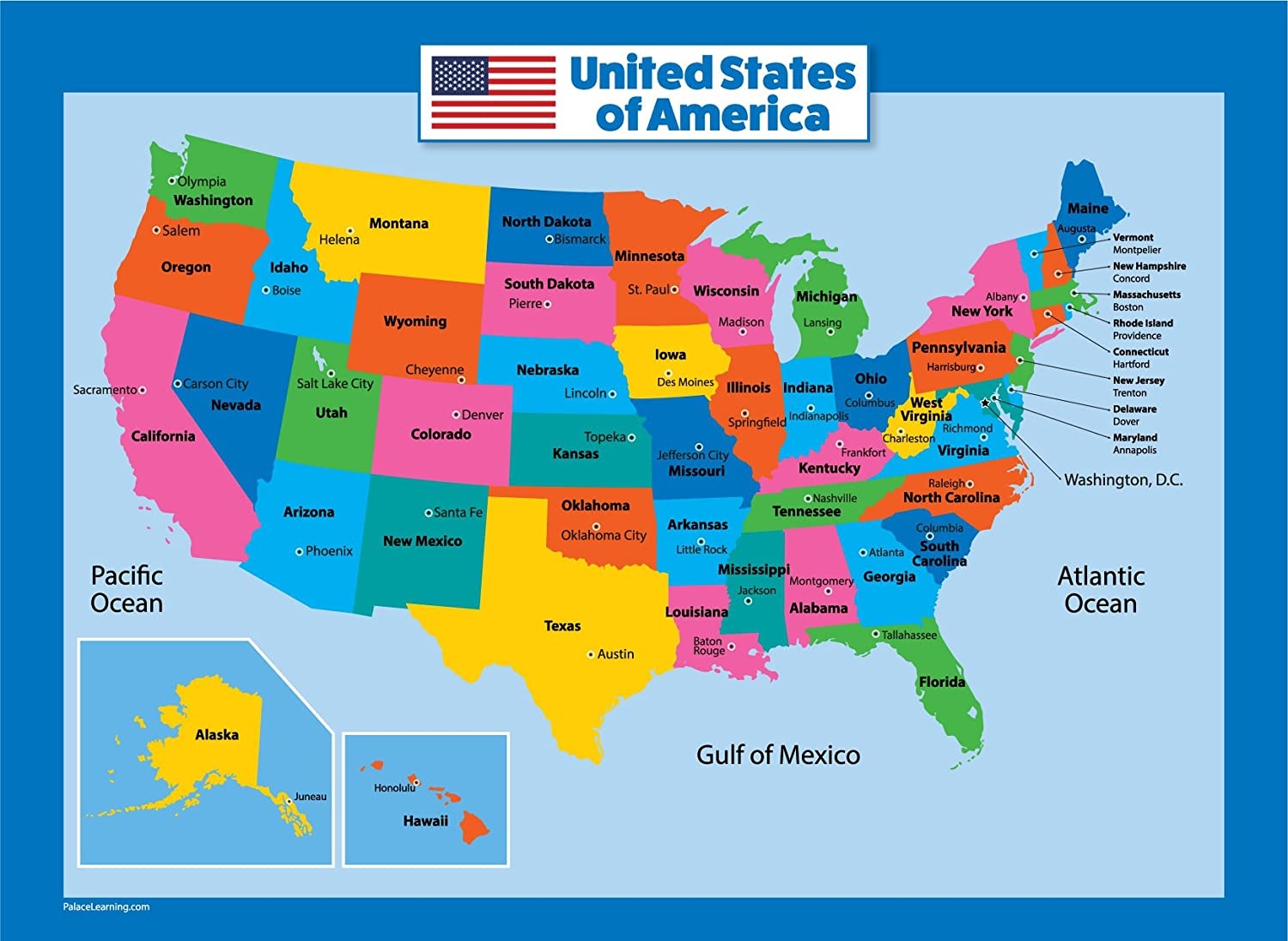 1500x1100 Amazon.com, USA Map for Kids States Wall, Desktop