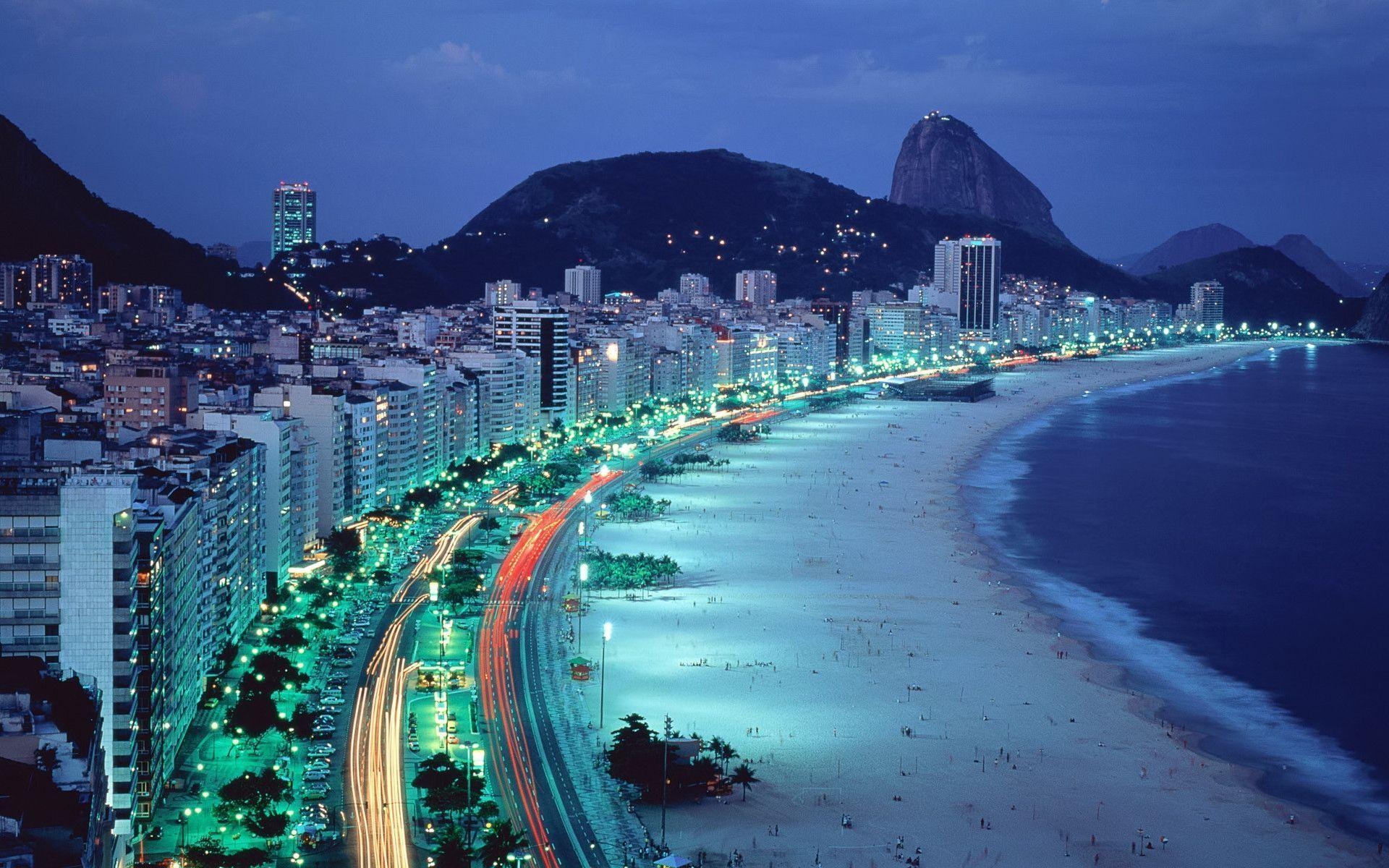 1920x1200 Rio De Janeiro at Night Wallpaper. HD Wallpaper Base, Desktop