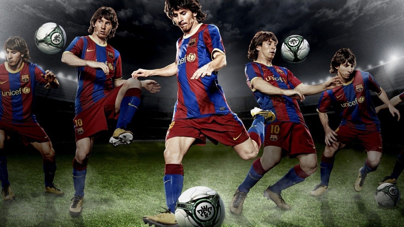 1370x770 Download  Lionel Messi, Barcelona, Football Wallpaper for Laptop, Notebook, Desktop