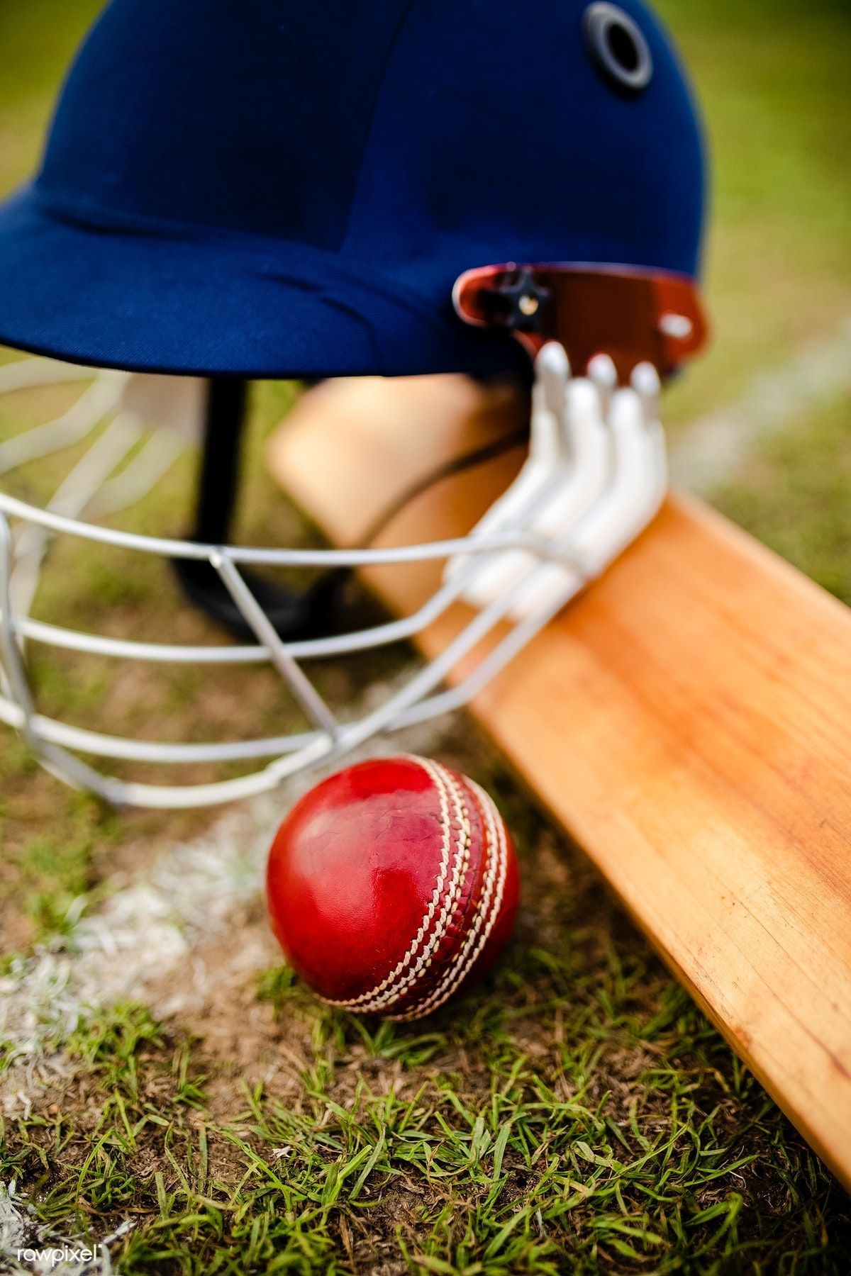 1200x1800 Download premium image of Cricket equipments on green grass 529046. Cricket equipment, Cricket wallpaper, Cricket bat, Phone