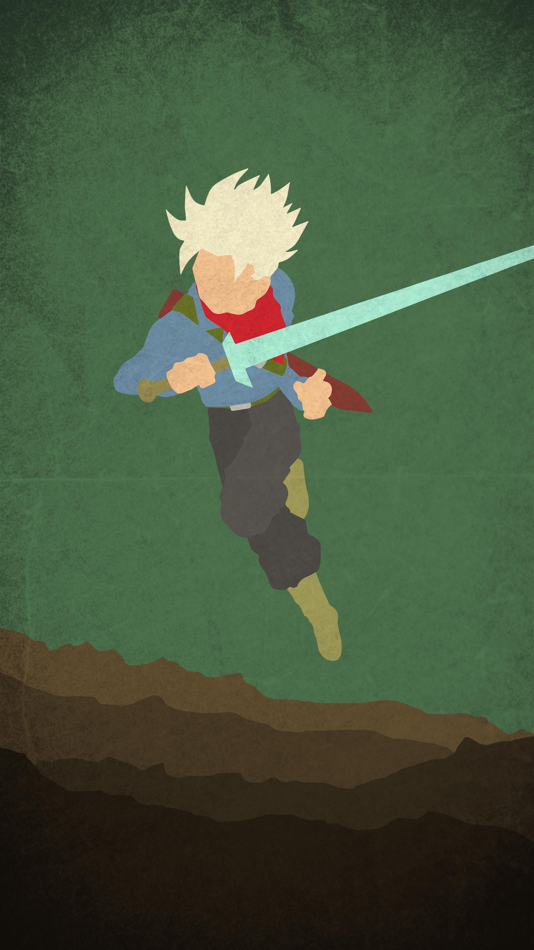 2160x3840 Spirit Sword Super Trunks Minimal Mobile Wallpaper, Phone