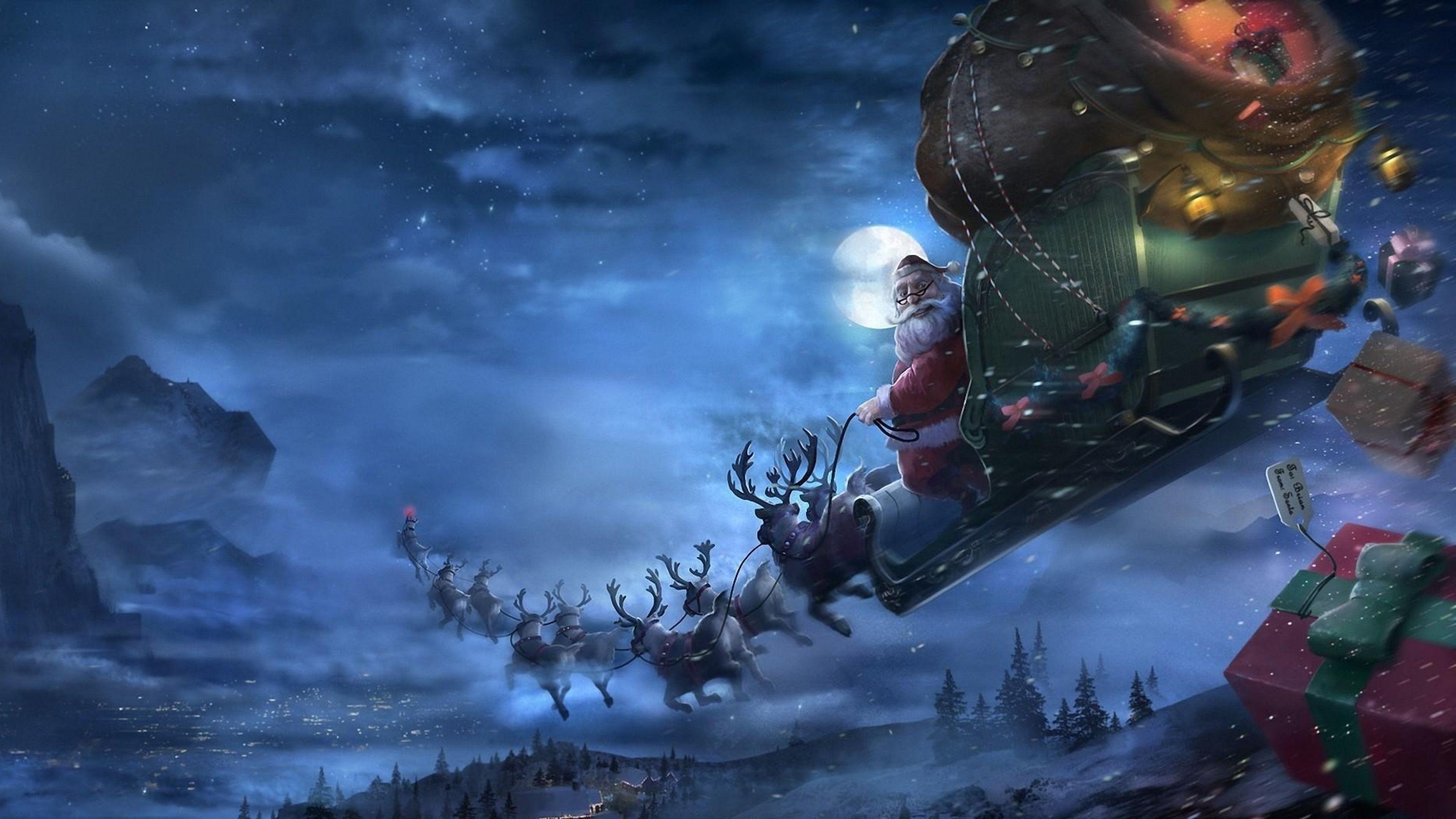 3840x2160 4K Ultra HD Santa claus Wallpaper HD, Desktop Background, Desktop