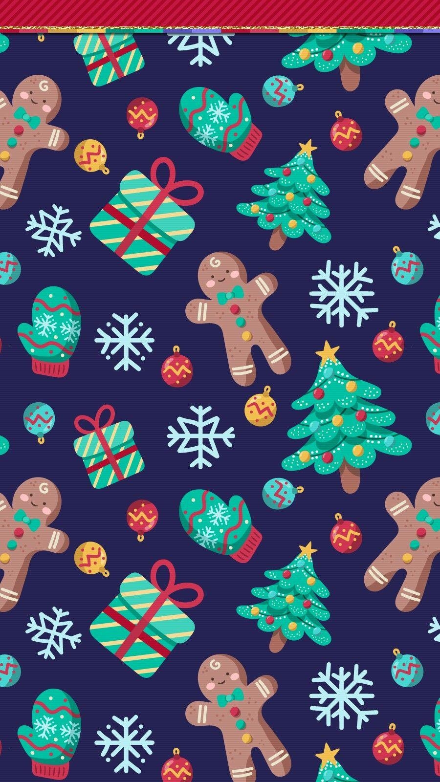 900x1600 Gingerbread man Christmas #digitalcutewalls in 2019, Phone