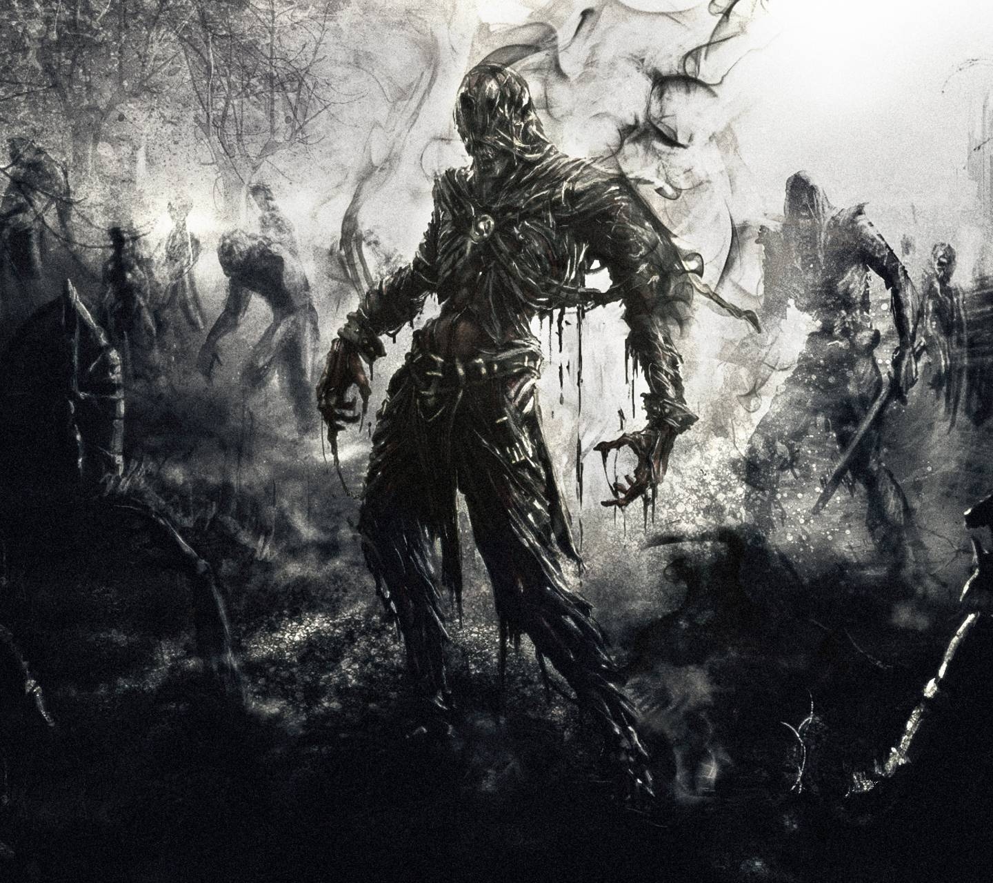 1440x1280 Zombie Fantasy Art wallpaper, Desktop